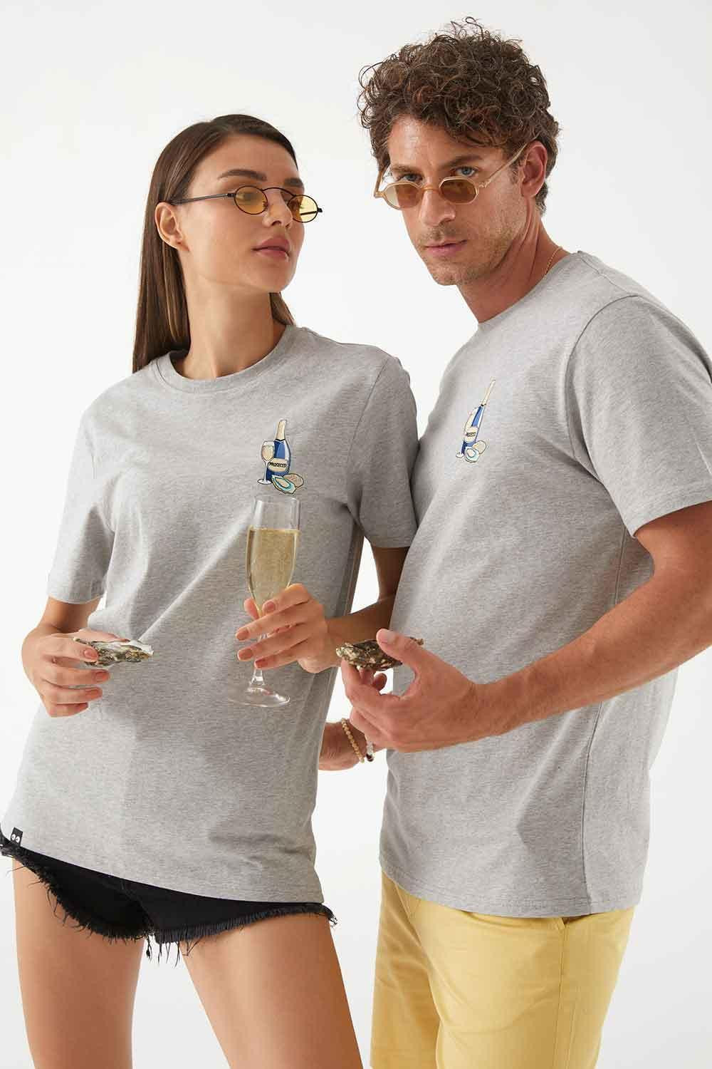 Gourmoji-Prosecco & Oyster-T-Shirts-1-Milagron.com