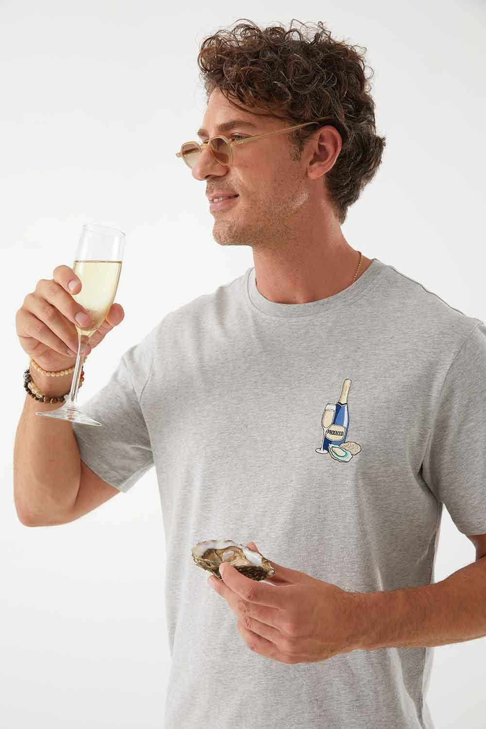 Gourmoji-Prosecco & Oyster-T-Shirts-3-Milagron.com