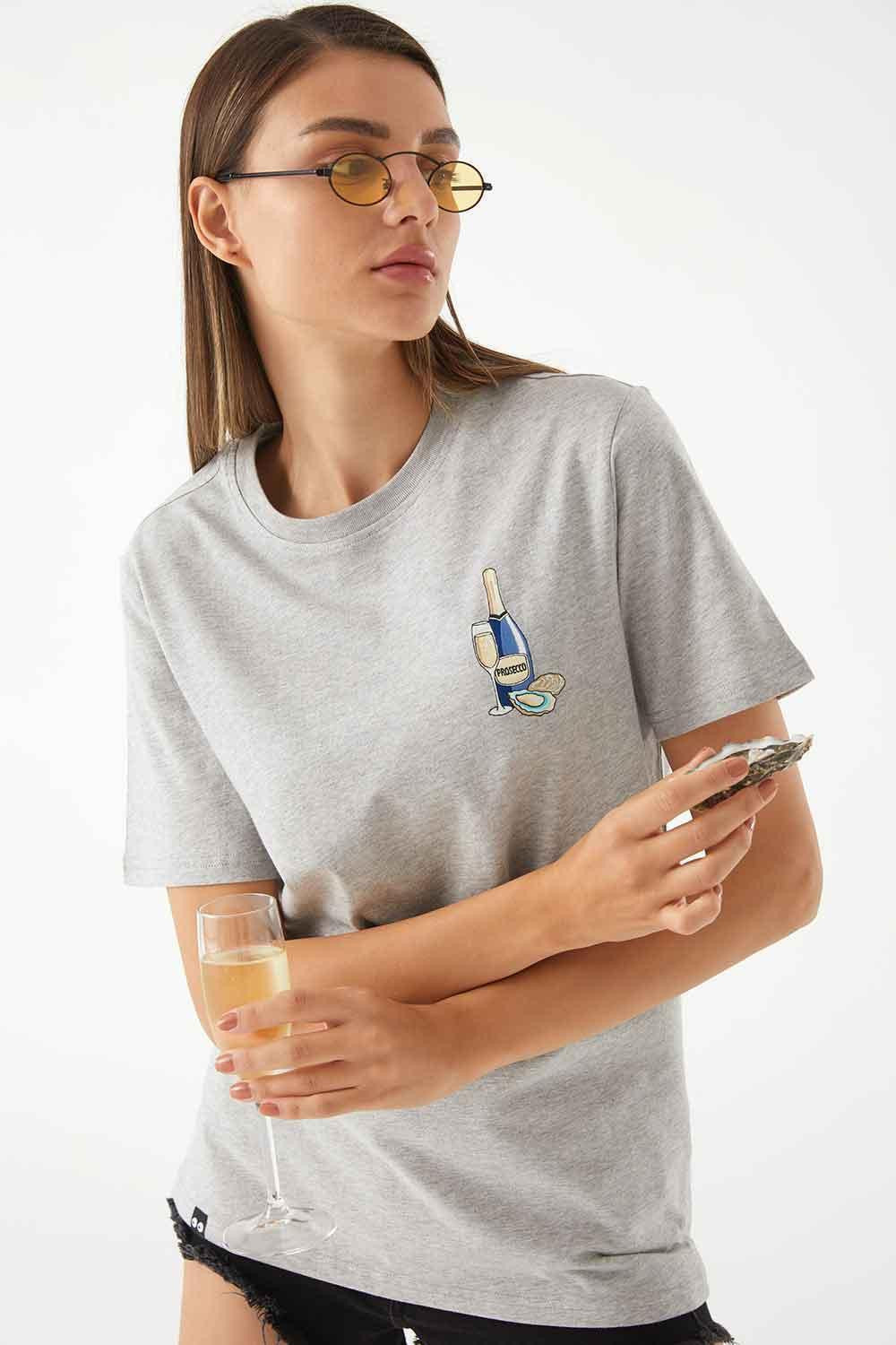 Gourmoji-Prosecco & Oyster-T-Shirts-4-Milagron.com
