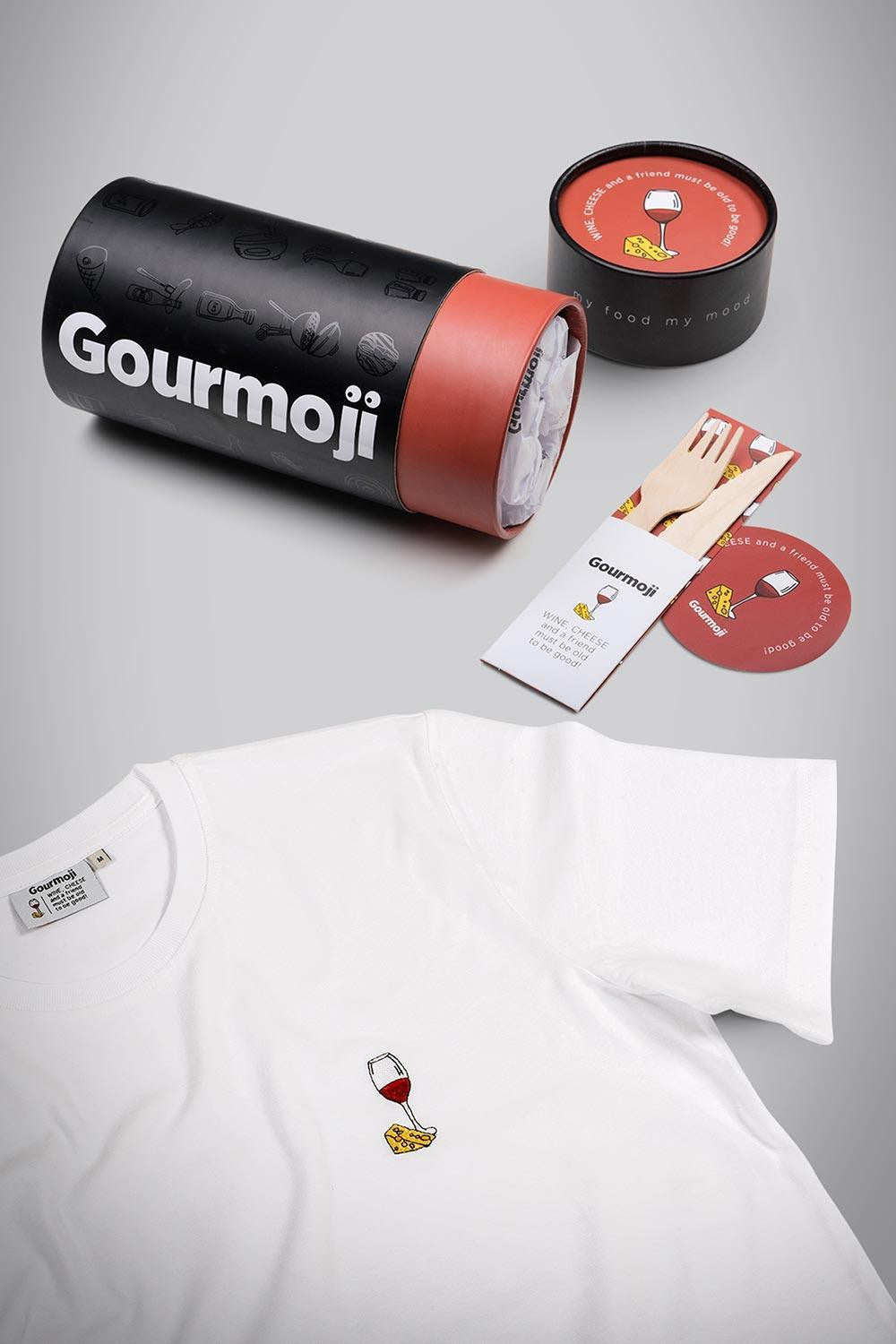 Gourmoji-Wine & Cheese-T-Shirts-5-Milagron.com