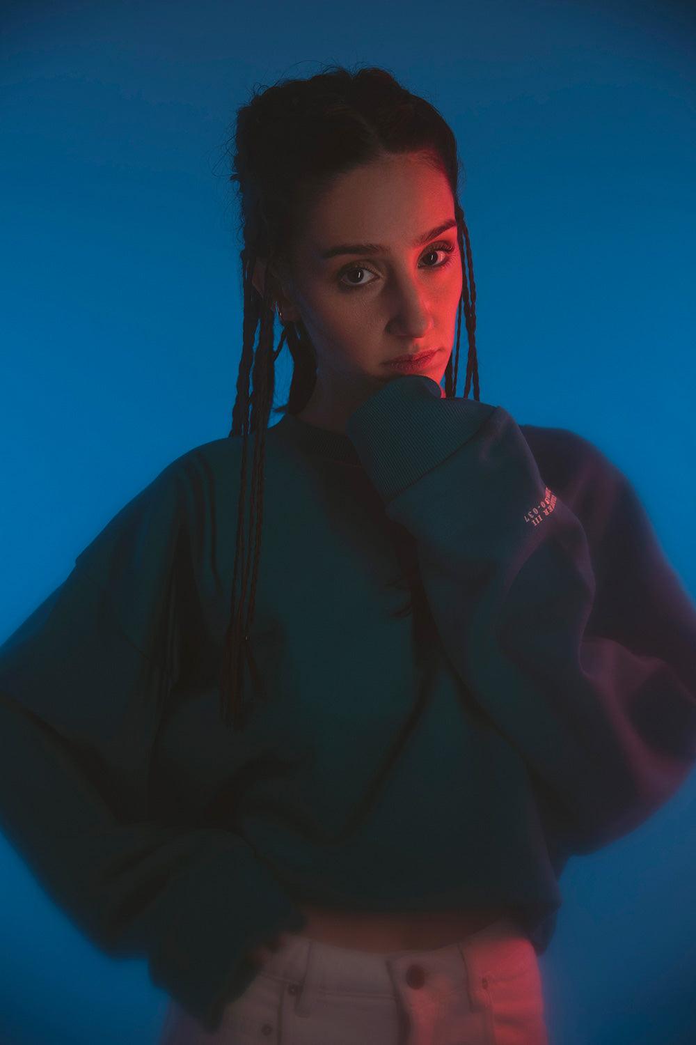 Gruff-Green Crop-Sweatshirts & Hoodies-3-Milagron.com