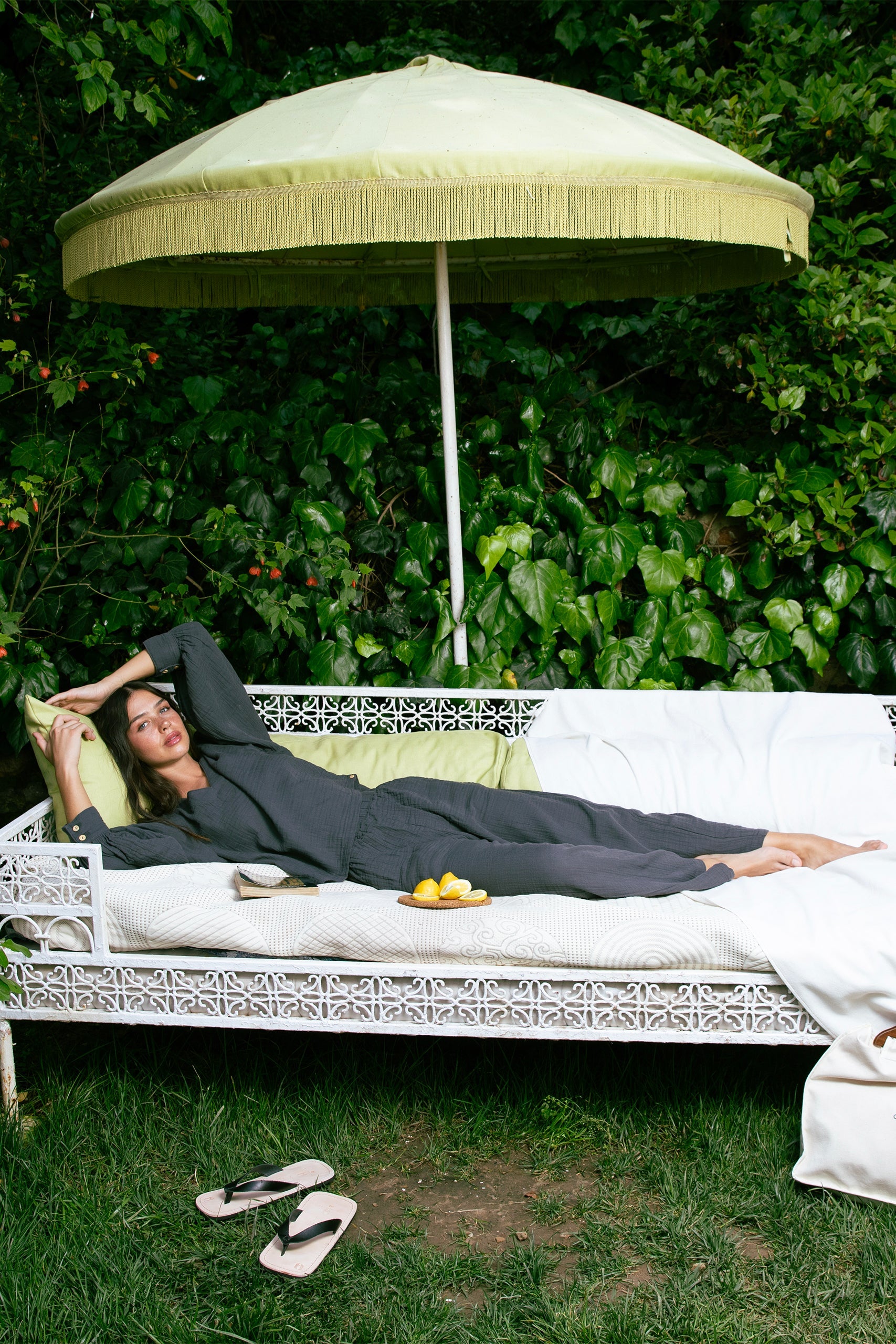 Handarte Los Angeles-Antrasit Müslin Pantolon-Pantolon-6-Milagron.com