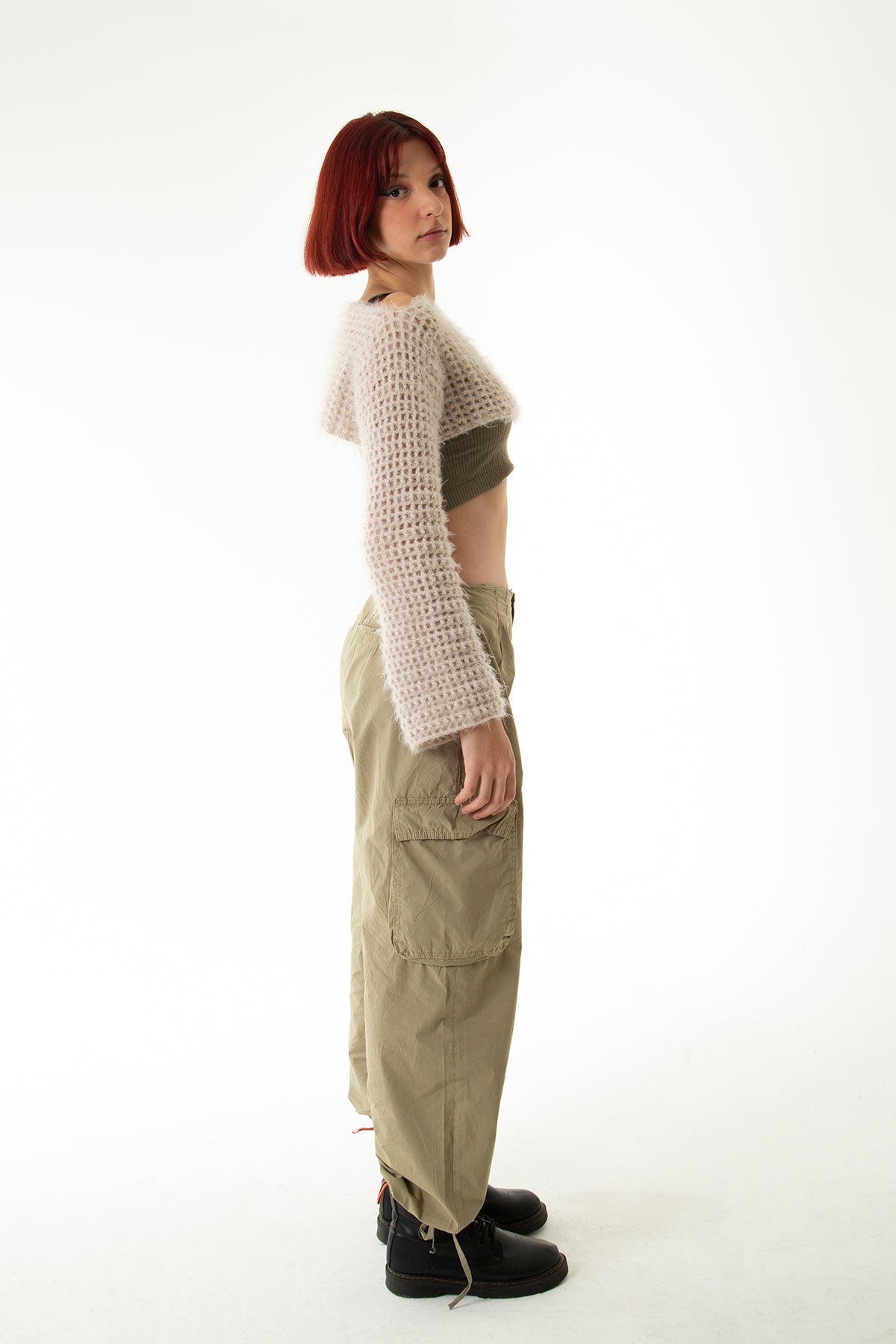 Handarte Los Angeles-Bej El Örgüsü Crop Top-Crop Top-3-Milagron.com