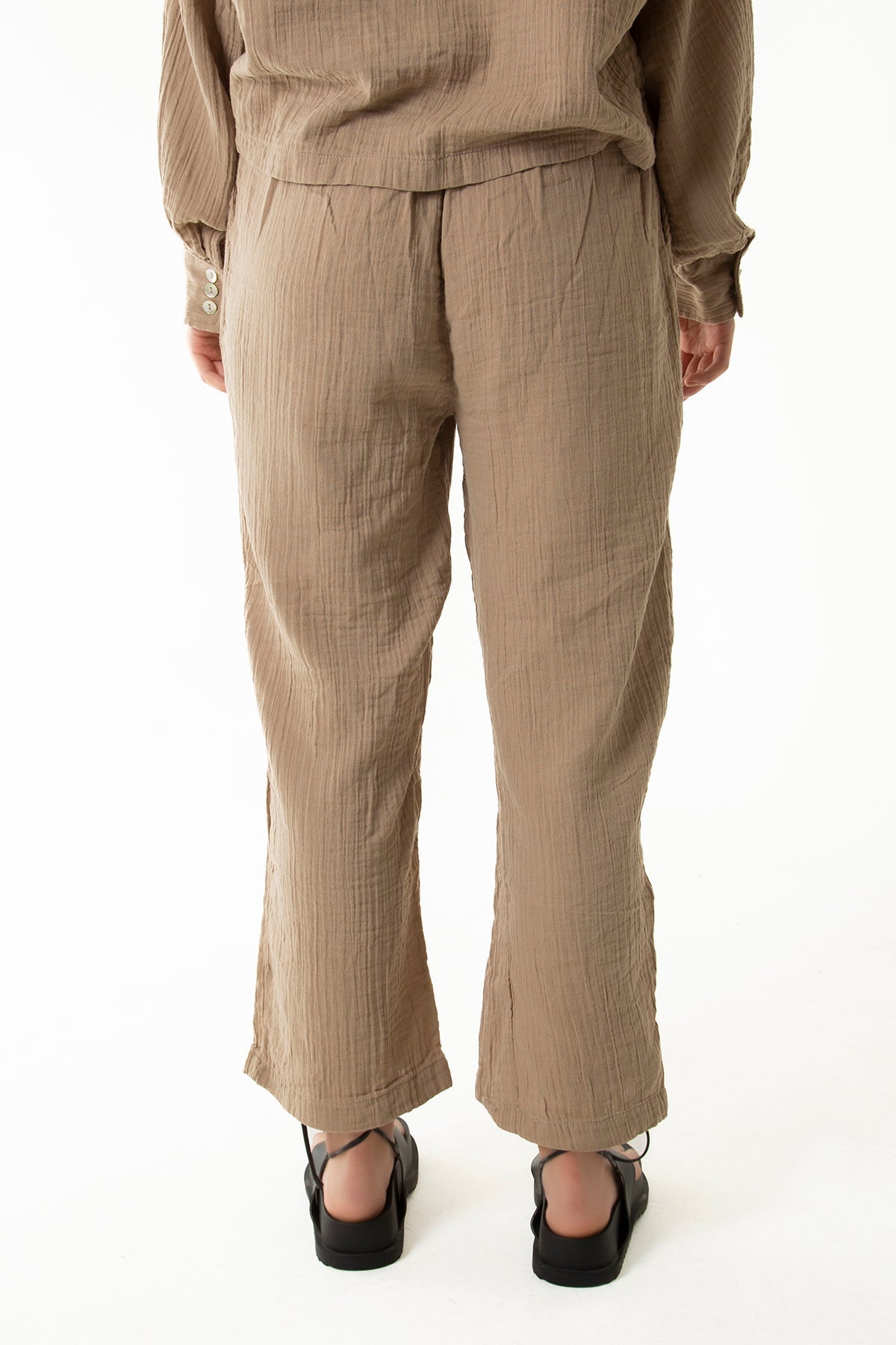 Handarte Los Angeles-Bej Müslin Pantolon-Pantolon-9-Milagron.com