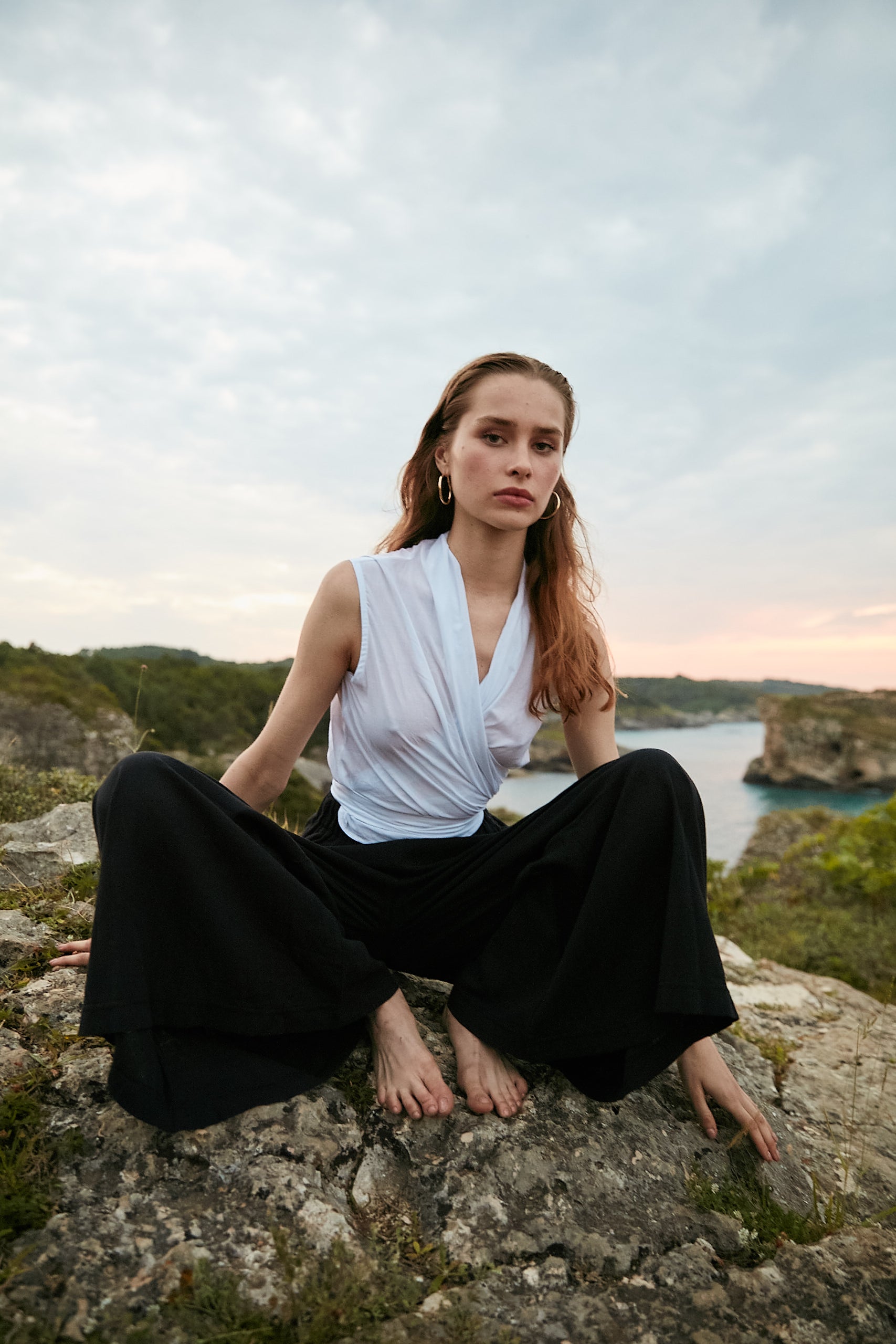 Handarte Los Angeles-Beyaz Kruvaze Gömlek-Gömlek-2-Milagron.com