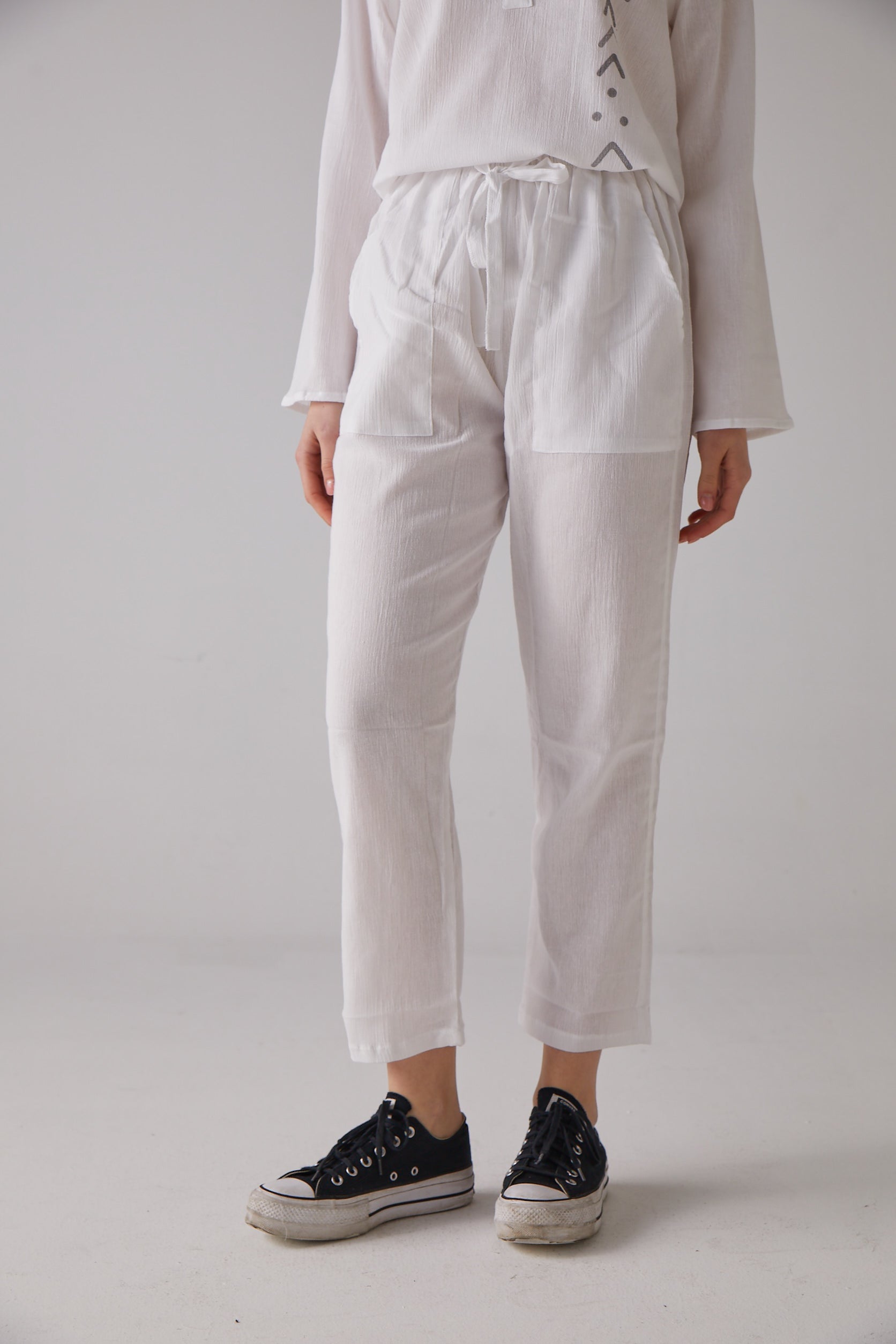 Handarte Los Angeles-Beyaz Yoga Pantolonu-Pantolon-2-Milagron.com