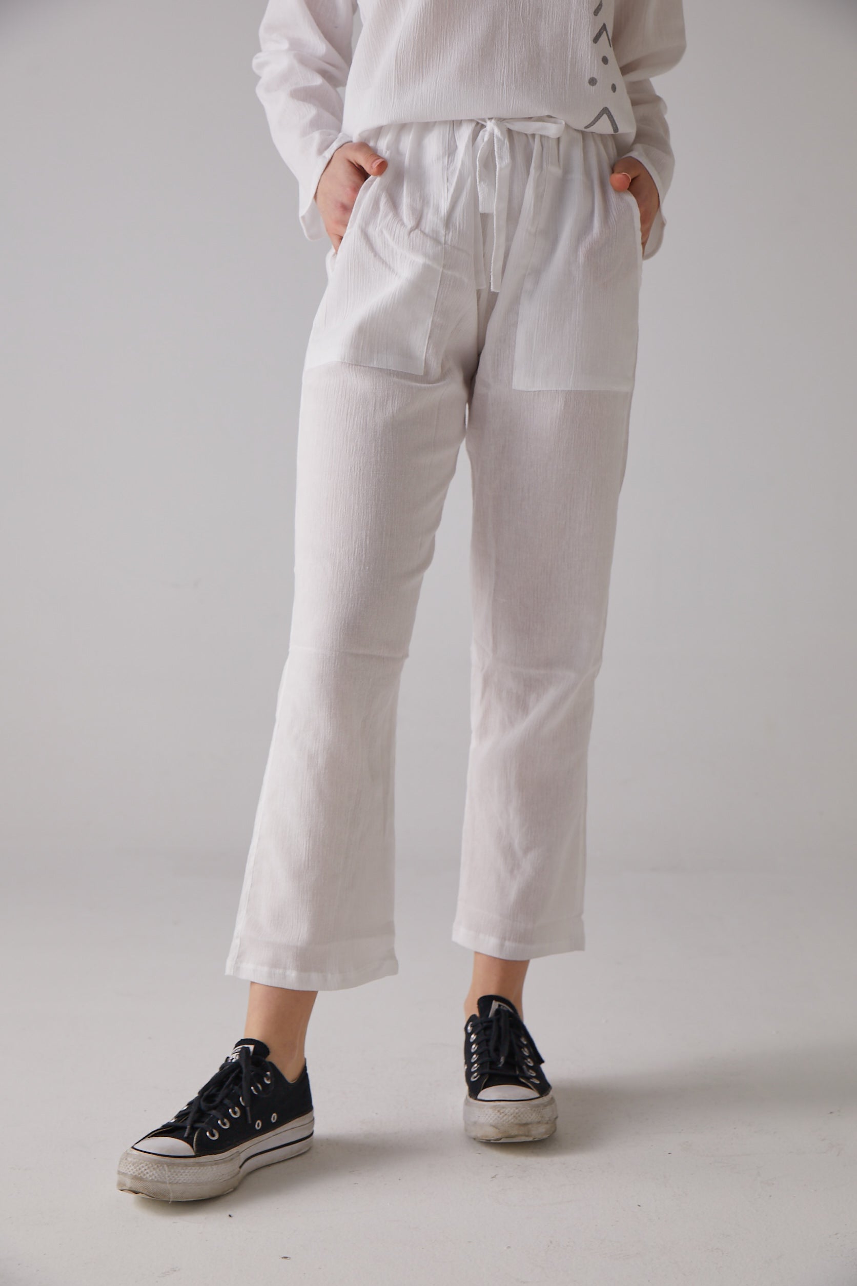 Handarte Los Angeles-Beyaz Yoga Pantolonu-Pantolon-3-Milagron.com