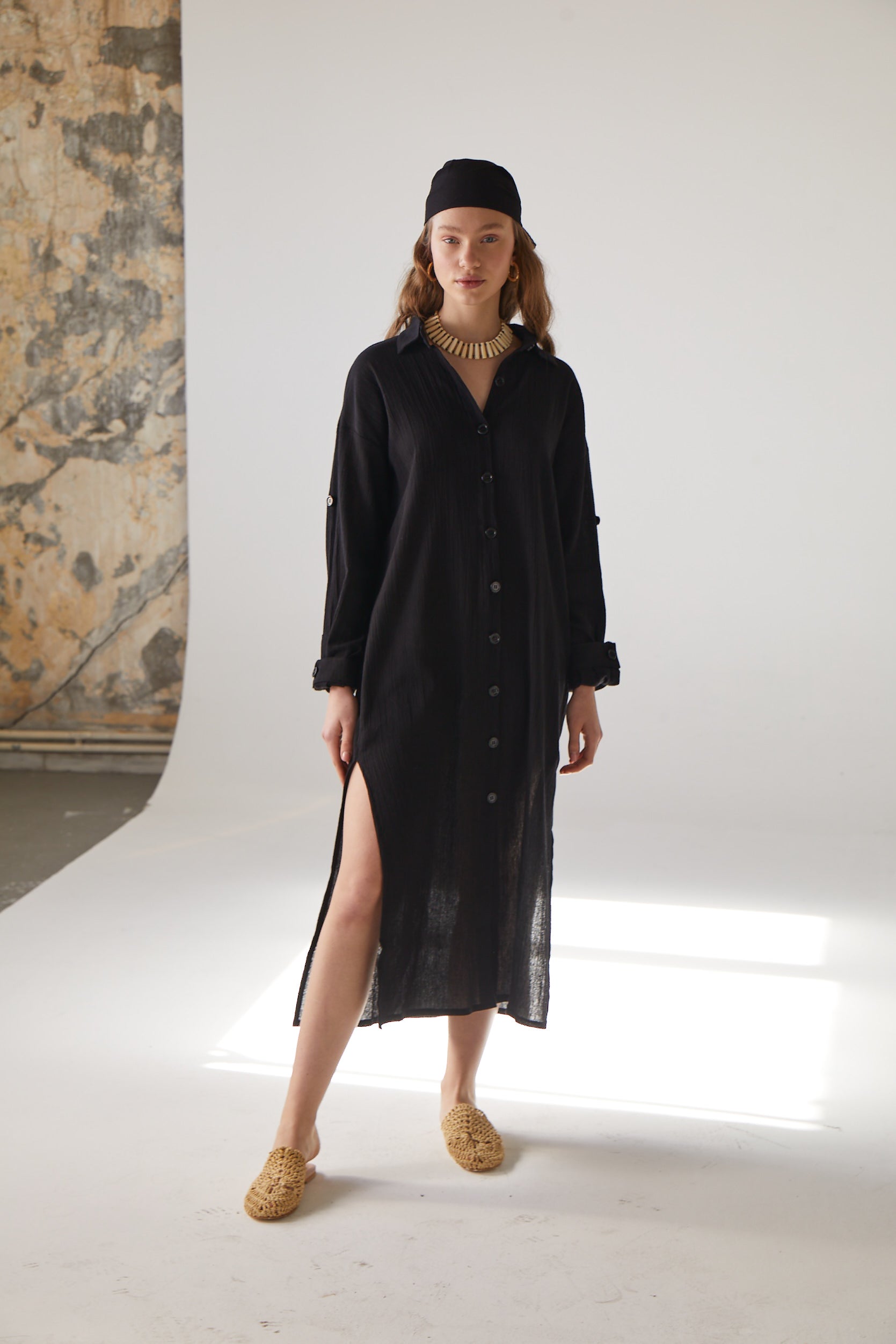 Handarte Los Angeles-Etnik Gömlek Elbise-Elbise-1-Milagron.com