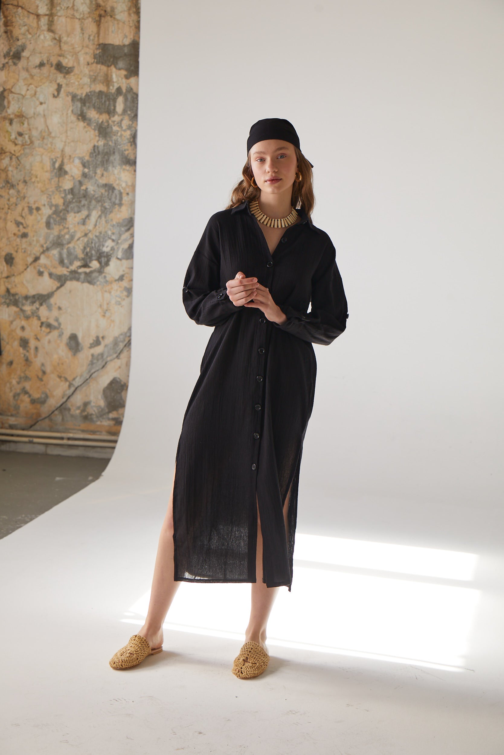 Handarte Los Angeles-Etnik Gömlek Elbise-Elbise-4-Milagron.com