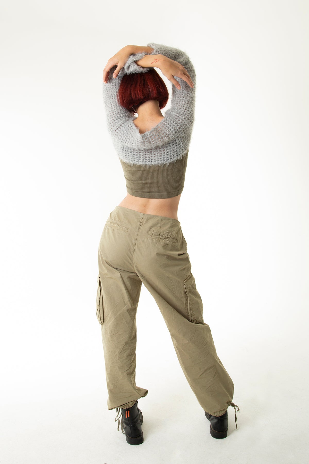 Handarte Los Angeles-Gri El Örgüsü Crop Top-Crop Top-6-Milagron.com