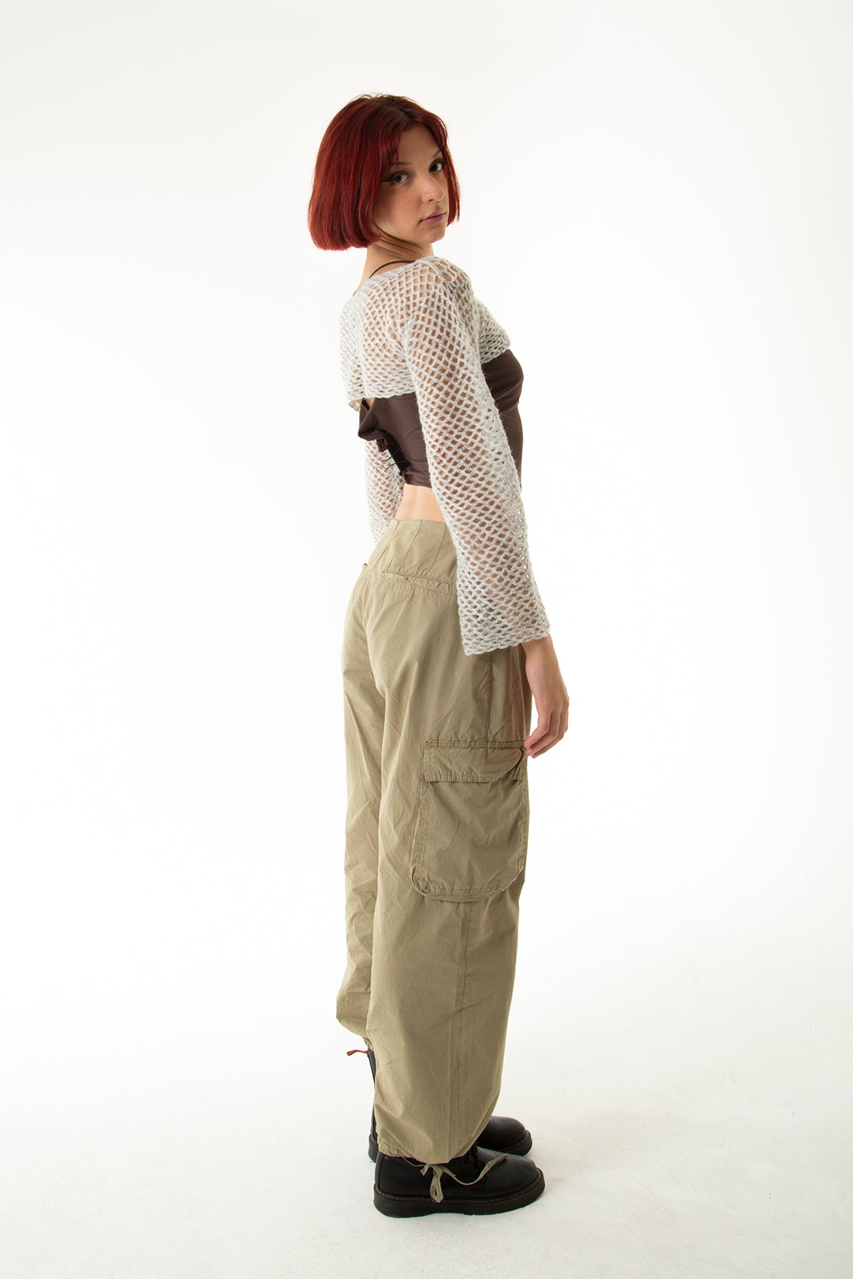 Handarte Los Angeles-Gri File El Örgüsü Crop Top-Crop Top-4-Milagron.com