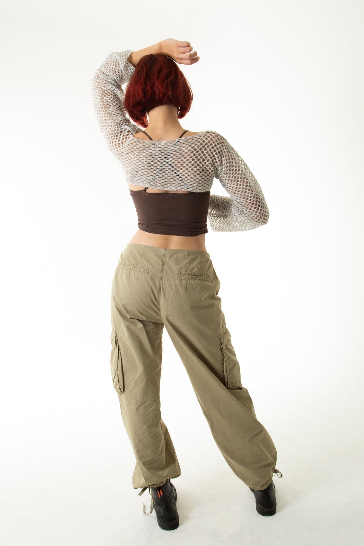 Handarte Los Angeles-Gri File El Örgüsü Crop Top-Crop Top-5-Milagron.com