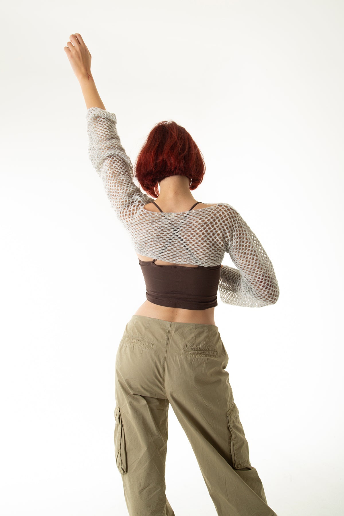 Handarte Los Angeles-Gri File El Örgüsü Crop Top-Crop Top-6-Milagron.com