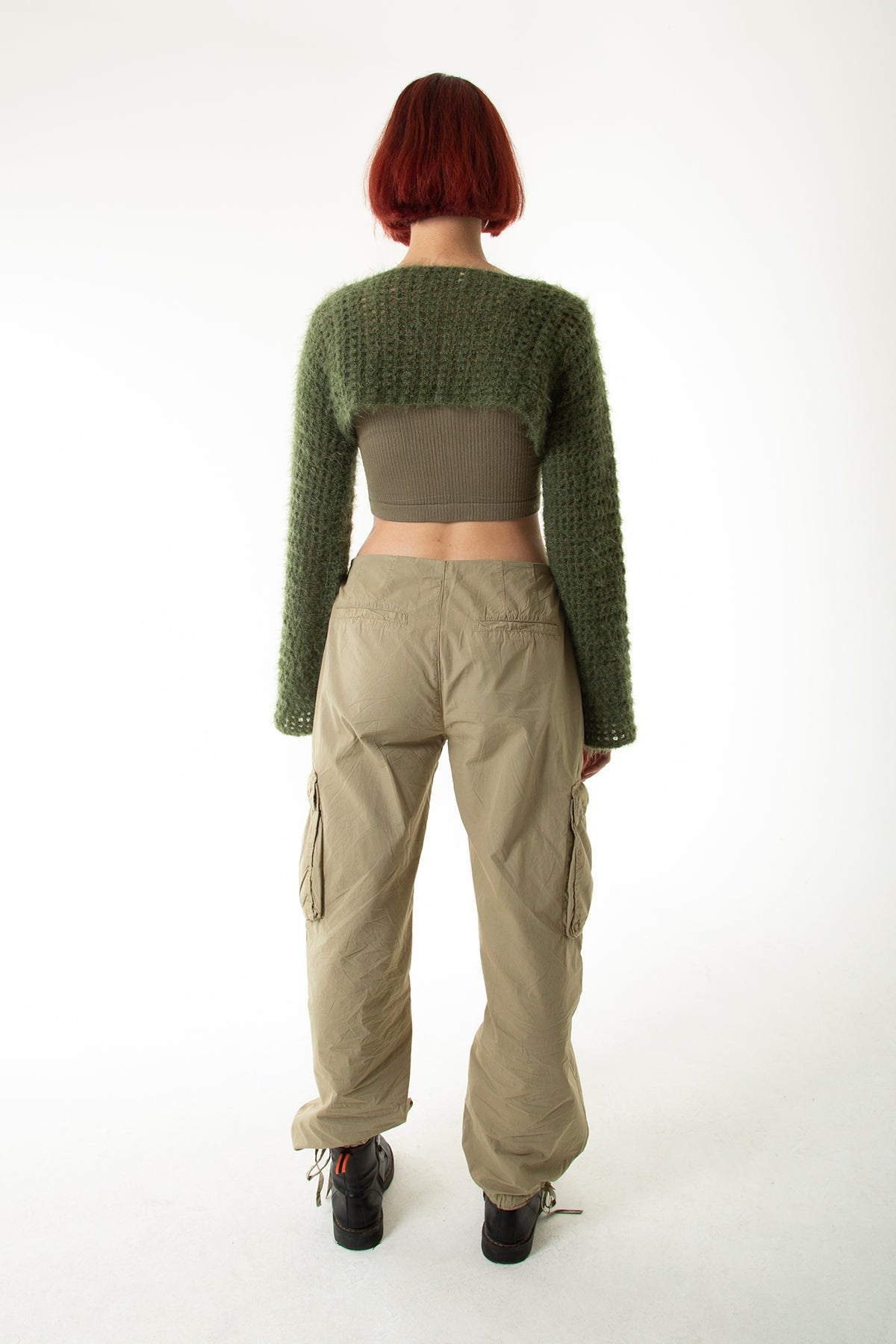 Handarte Los Angeles-Haki El Örgüsü Crop Top-Crop Top-4-Milagron.com