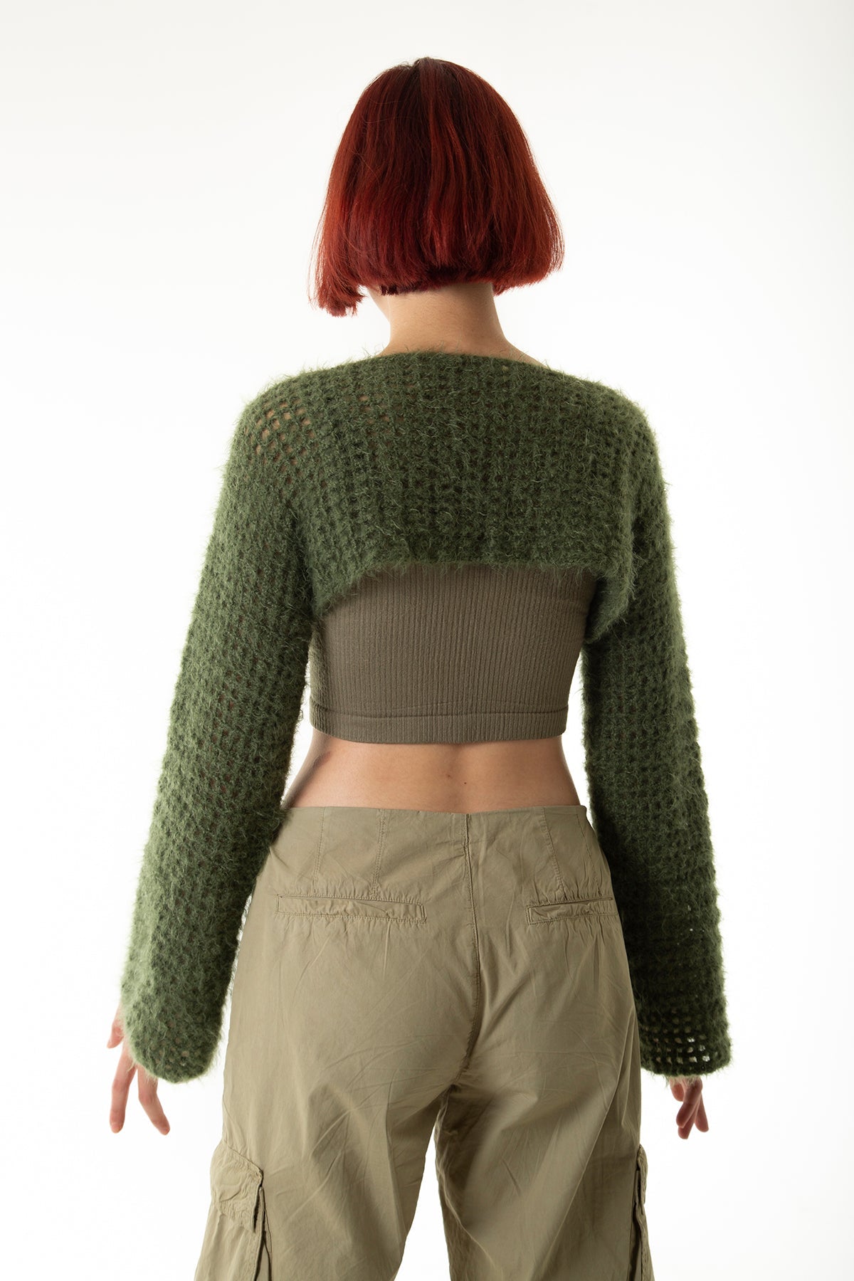 Handarte Los Angeles-Haki El Örgüsü Crop Top-Crop Top-5-Milagron.com