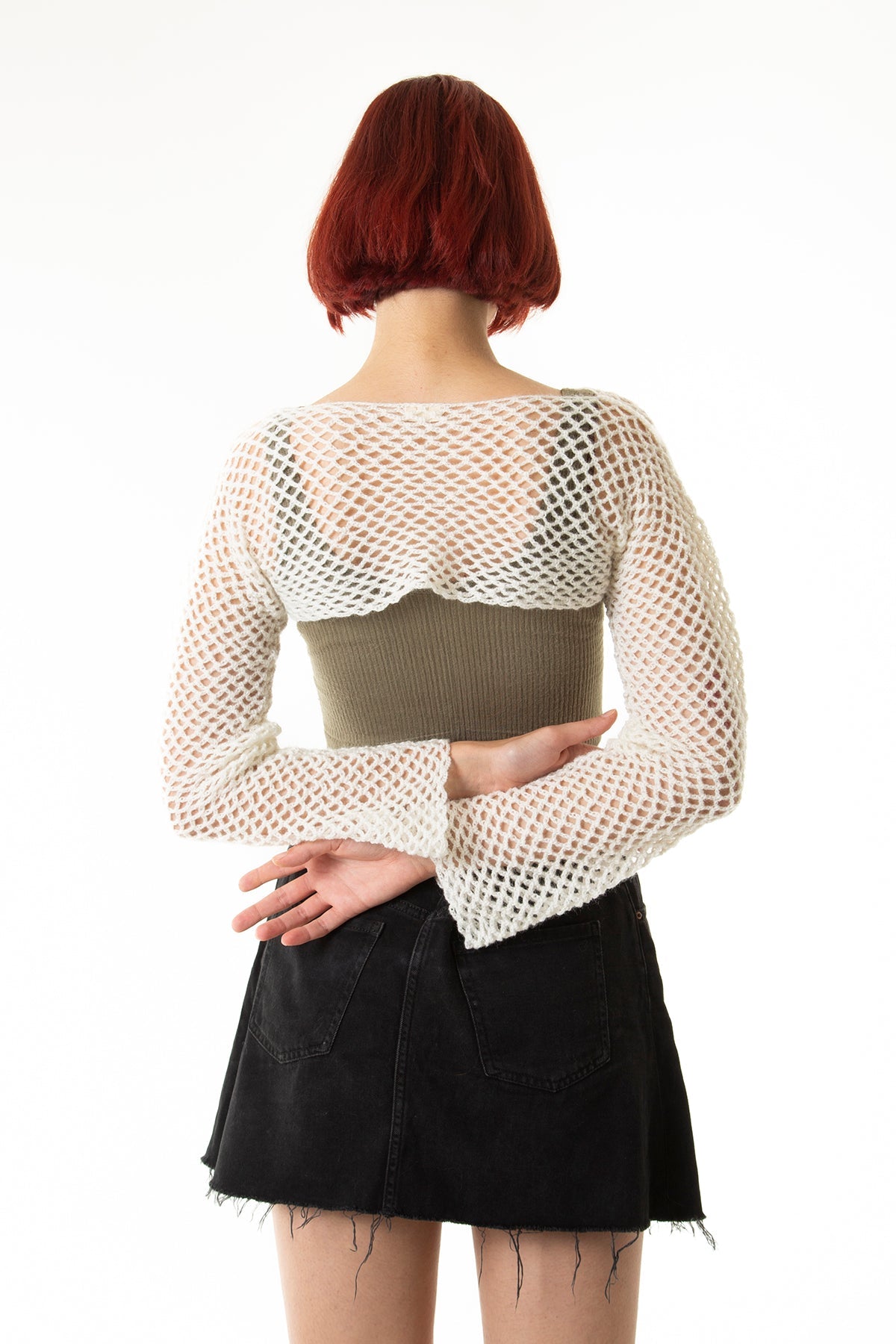 Handarte Los Angeles-Krem File El Örgüsü Crop Top-Crop Top-5-Milagron.com