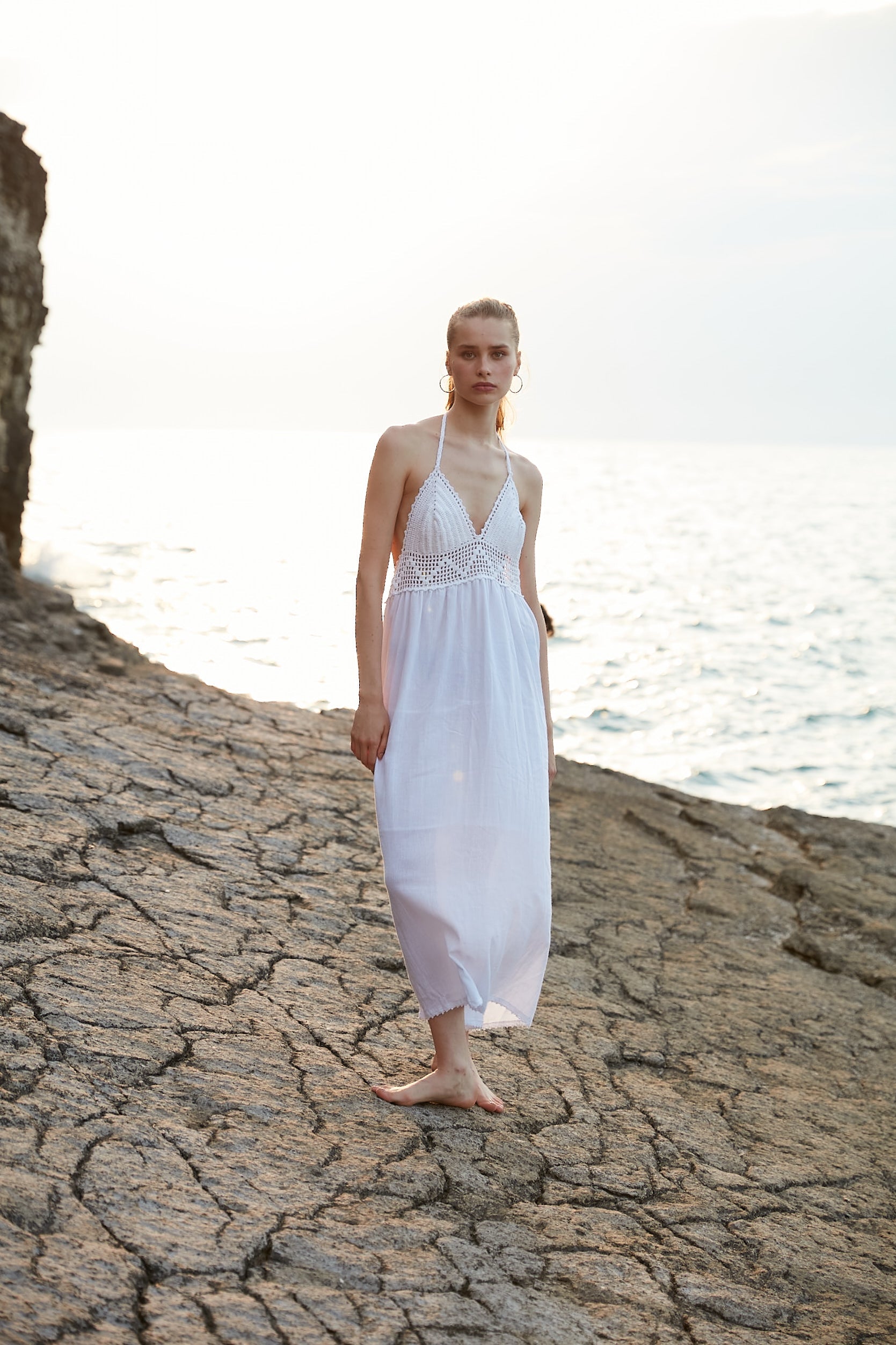 Handarte Los Angeles-Şile Bezi Örgü Elbise-Elbise-1-Milagron.com