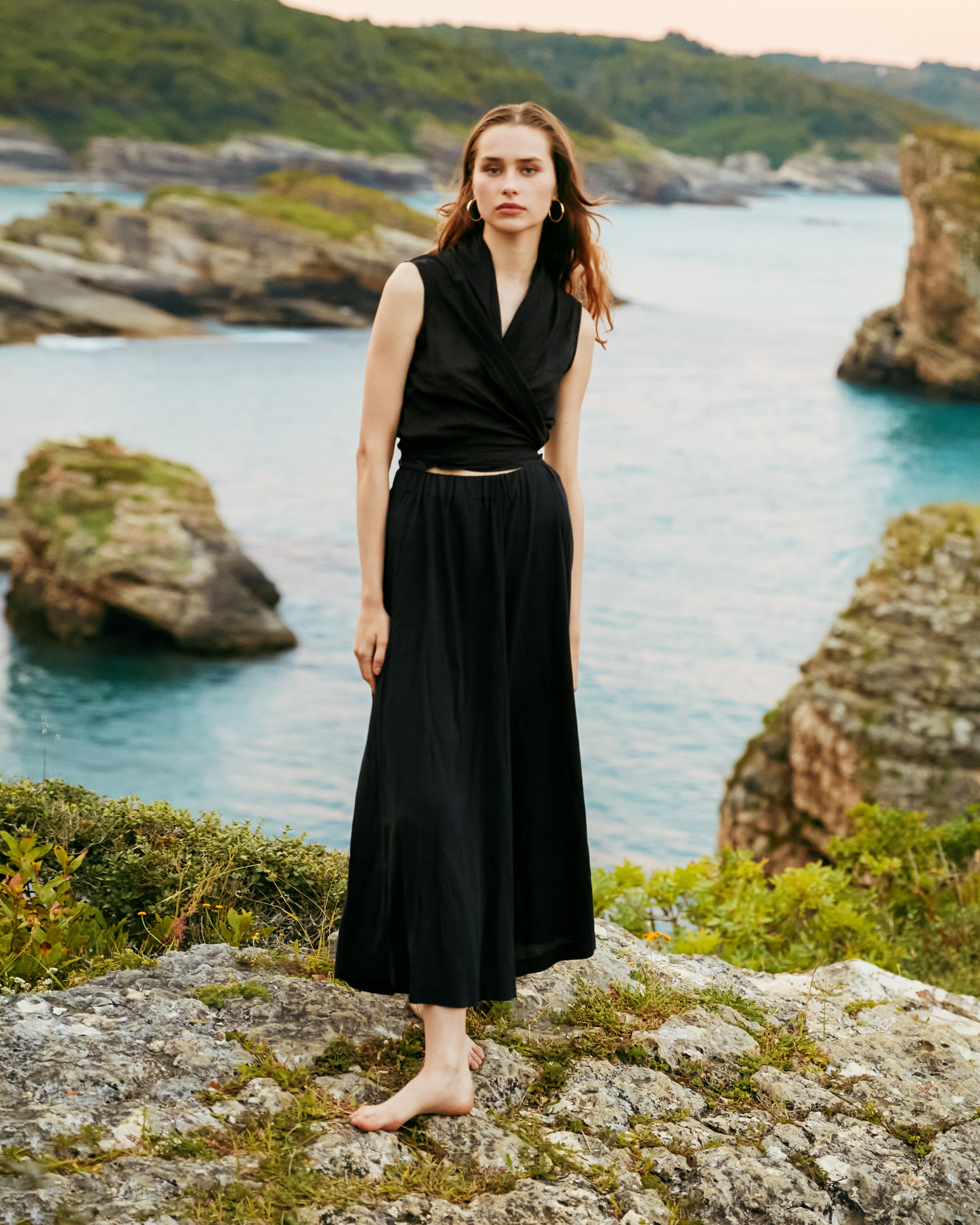 Handarte Los Angeles-Siyah Kruvaze Gömlek-Gömlek-2-Milagron.com