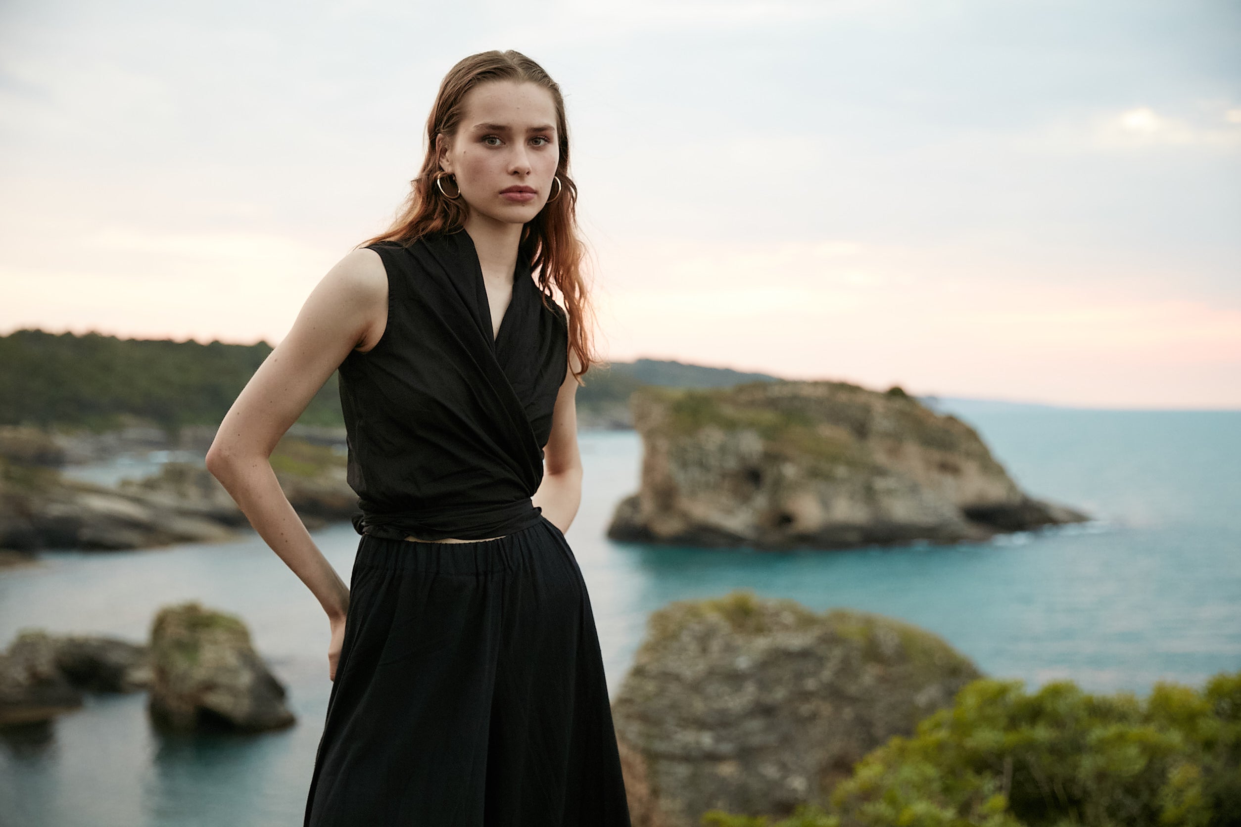 Handarte Los Angeles-Siyah Kruvaze Gömlek-Gömlek-3-Milagron.com