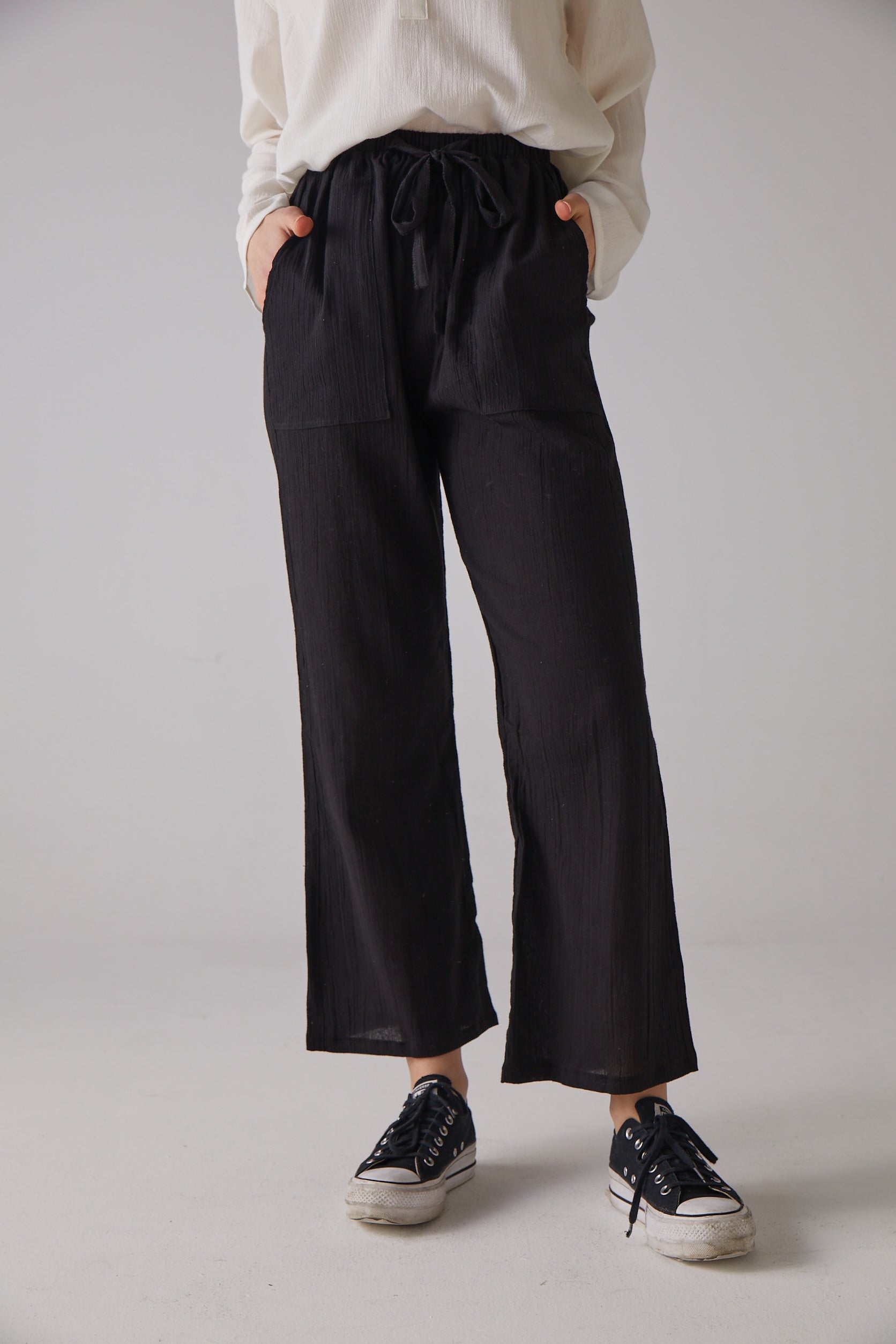 Handarte Los Angeles-Siyah Yoga Pantolonu-Pantolon-2-Milagron.com