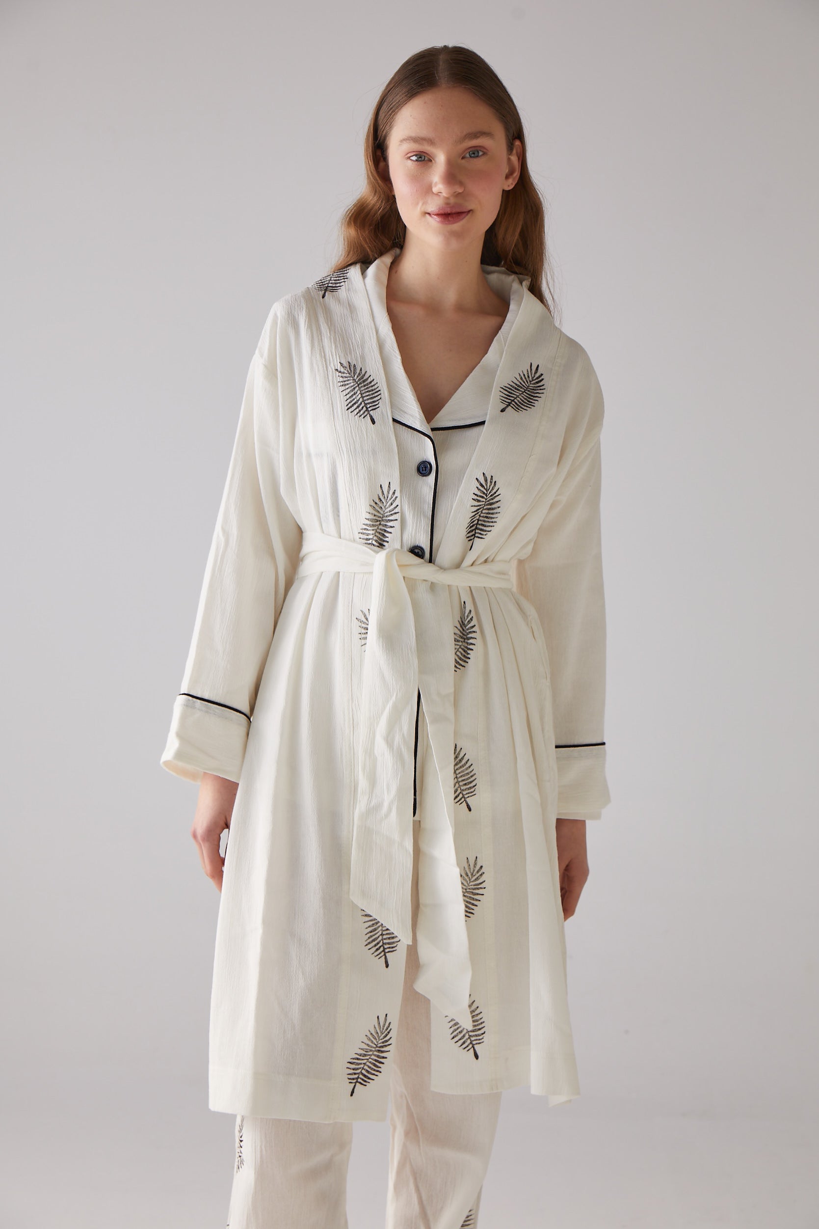 Handarte Los Angeles-Yaprak Desen Sabahlık-Sabahlık-3-Milagron.com