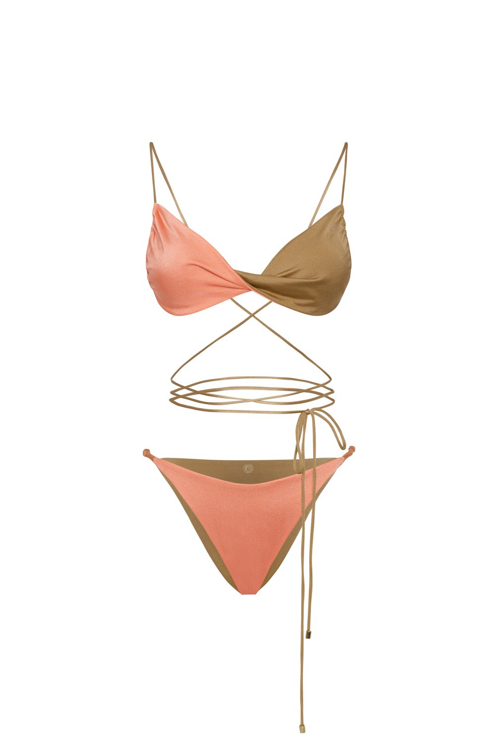 Haracci-Isis Yavruağzı Altın Rengi Bikini-Bikini & Mayo-10-Milagron.com