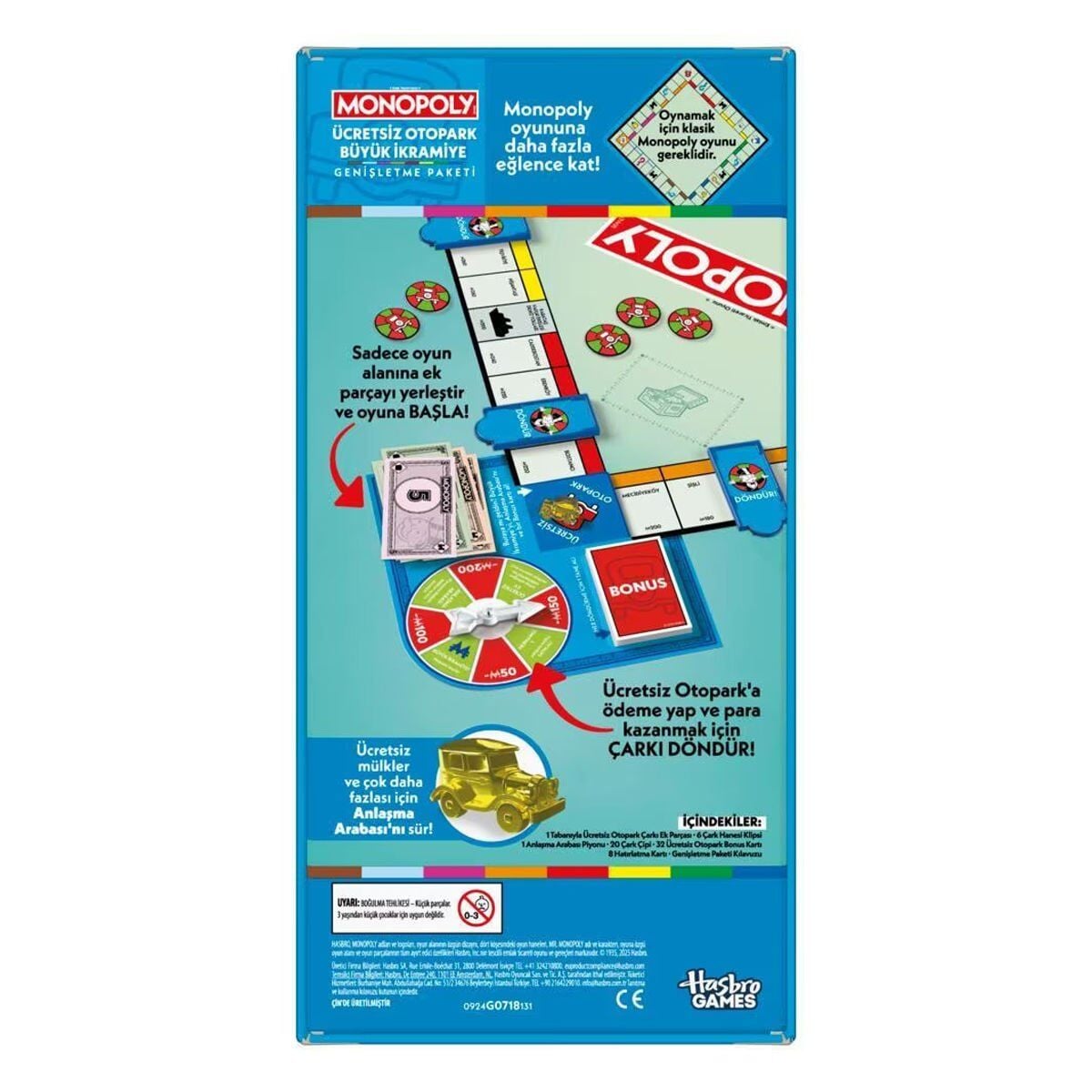 G0718 Monopoly Ücretsiz Otopark İKramiyesi - Genişletme Paketi
