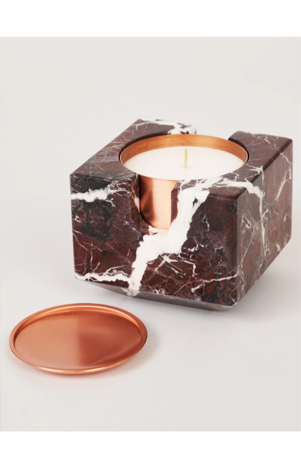 Haus 34-Glow Ela Bakır Mermer Mumluk-Mumluk & Şamdan-2-Milagron.com