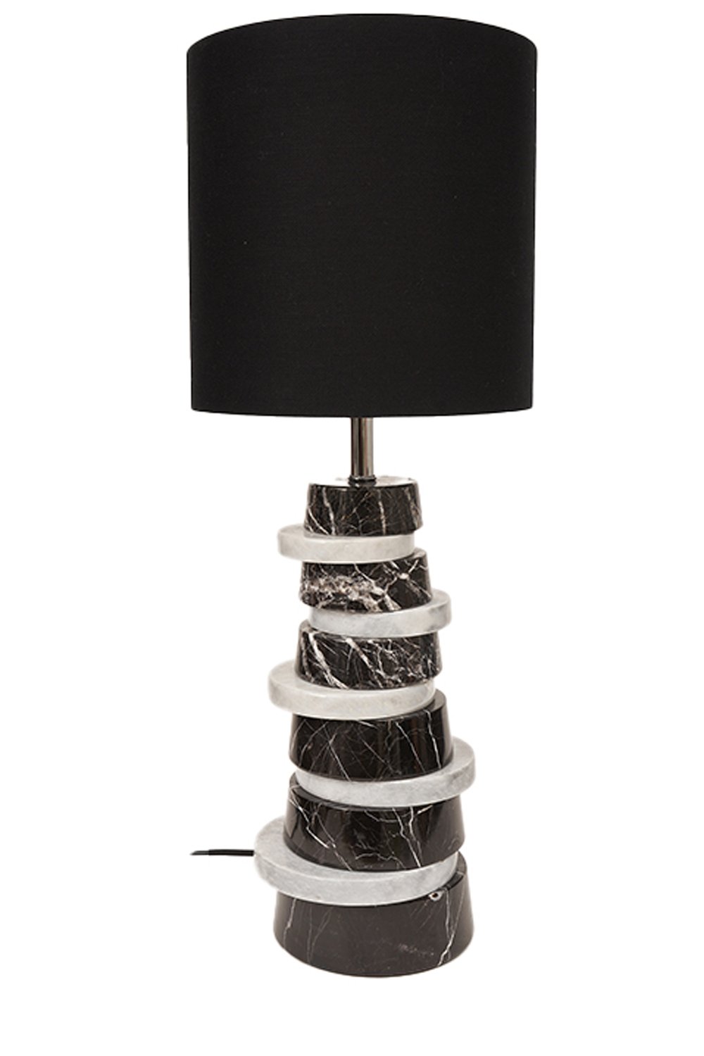 Haus 34-Round Mix Mermer Abajur-Abajur-1-Milagron.com