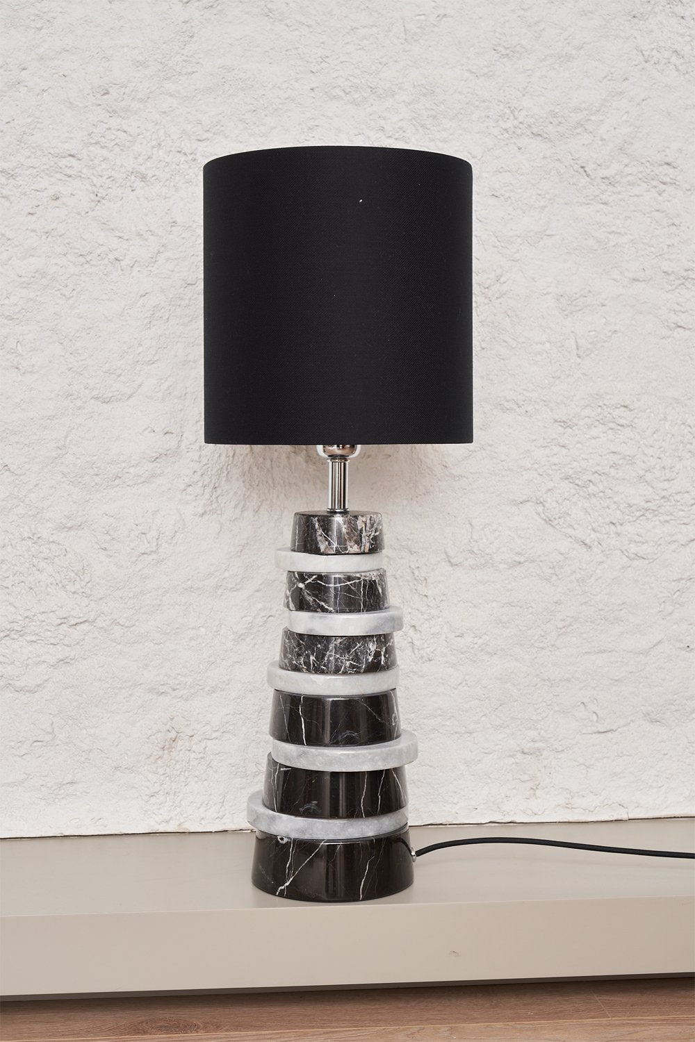 Haus 34-Round Mix Mermer Abajur-Abajur-5-Milagron.com