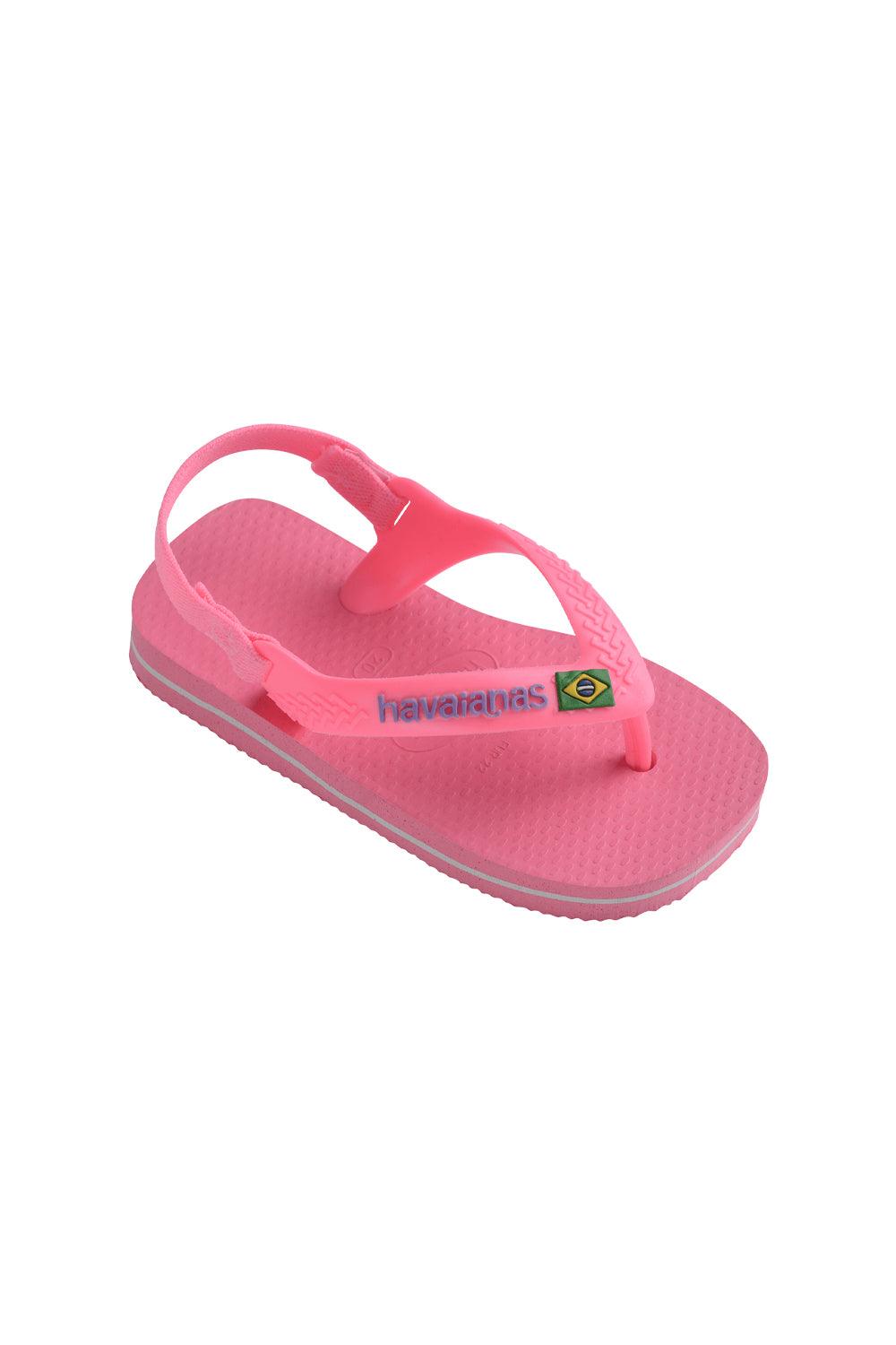 Havaianas-Baby Brasil Logo Crystal Rose-Sandalet & Terlik-2-Milagron.com