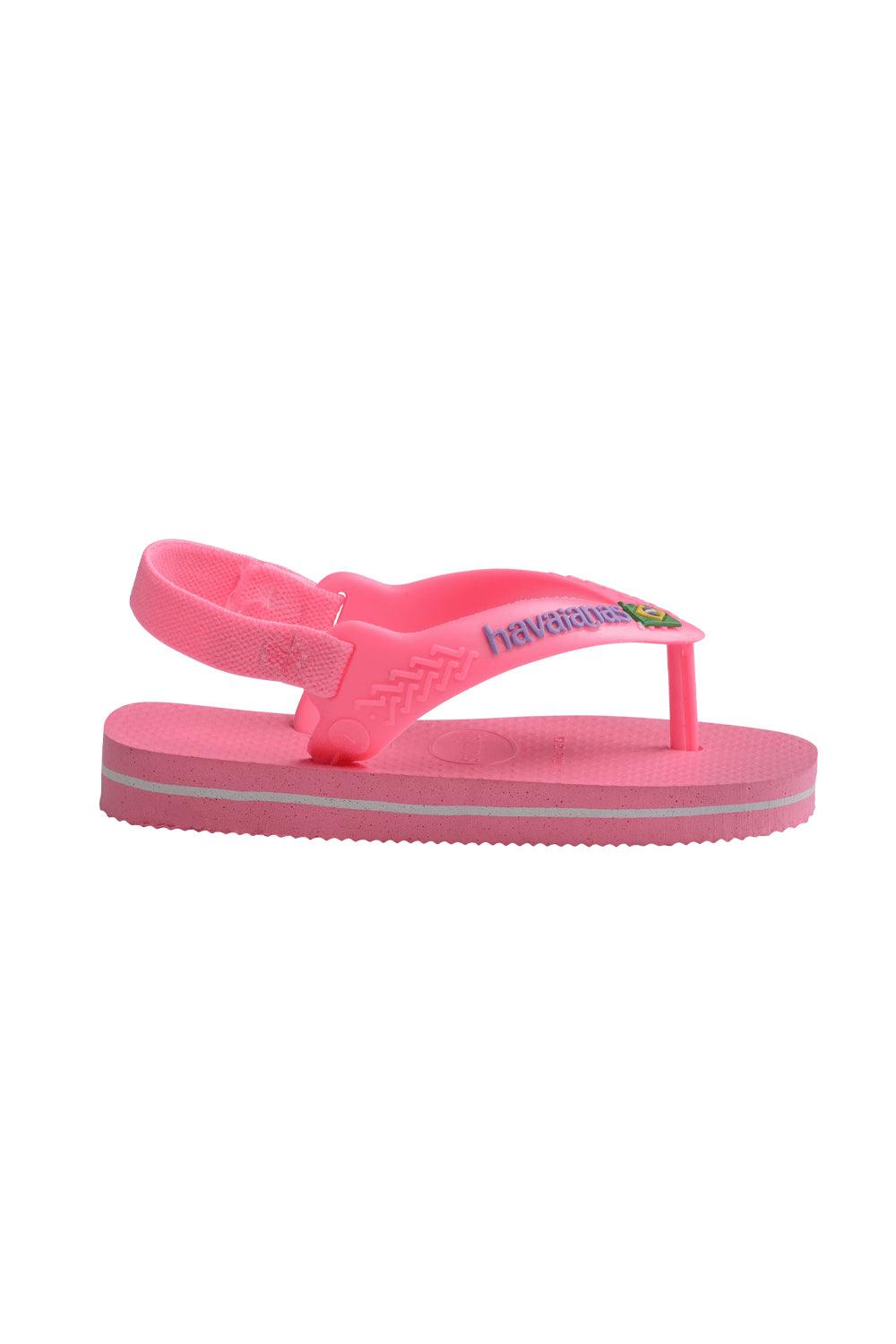 Havaianas-Baby Brasil Logo Crystal Rose-Sandalet & Terlik-3-Milagron.com