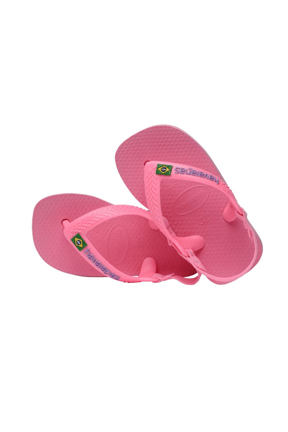 Havaianas-Baby Brasil Logo Crystal Rose-Sandalet & Terlik-4-Milagron.com