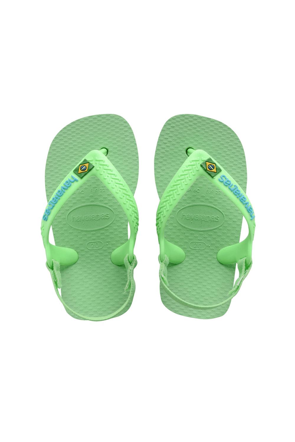 Havaianas-Baby Brasil Logo Green Garden-Sandalet & Terlik-1-Milagron.com