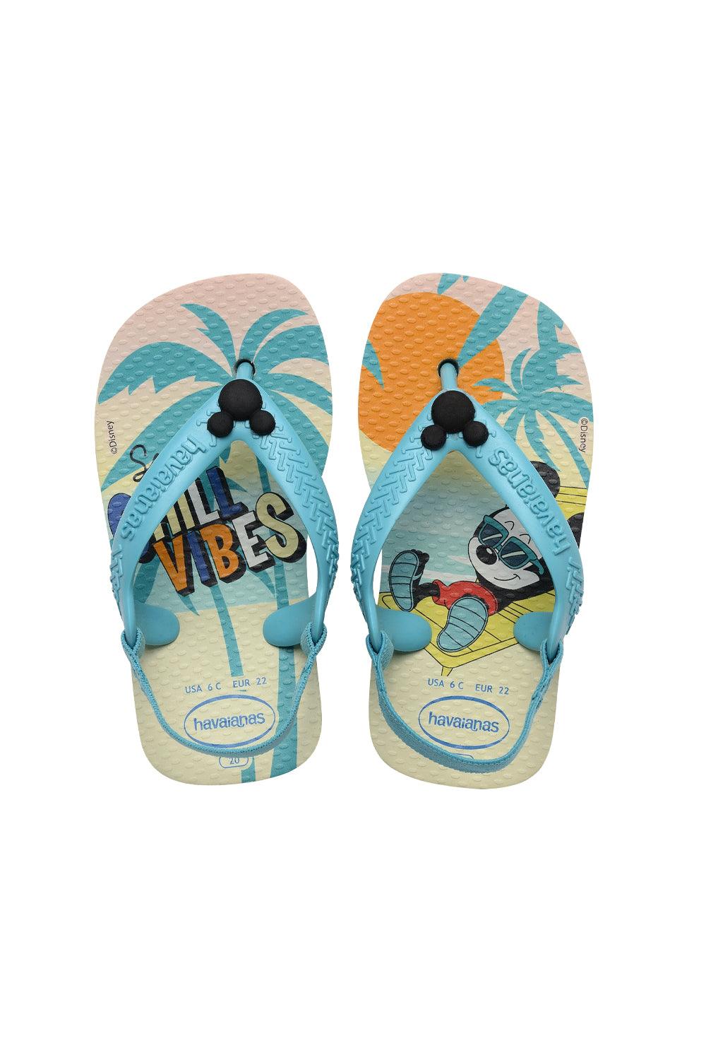 Havaianas-Baby Disney Classic Beige Straw/Blue-Sandalet & Terlik-1-Milagron.com