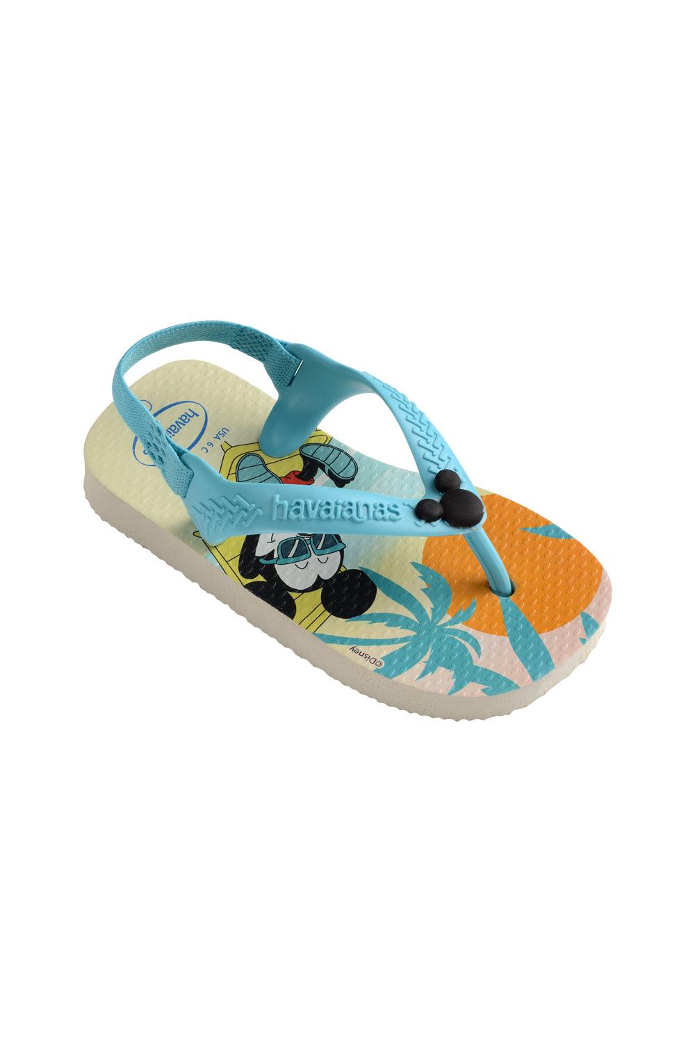 Havaianas-Baby Disney Classic Beige Straw/Blue-Sandalet & Terlik-2-Milagron.com