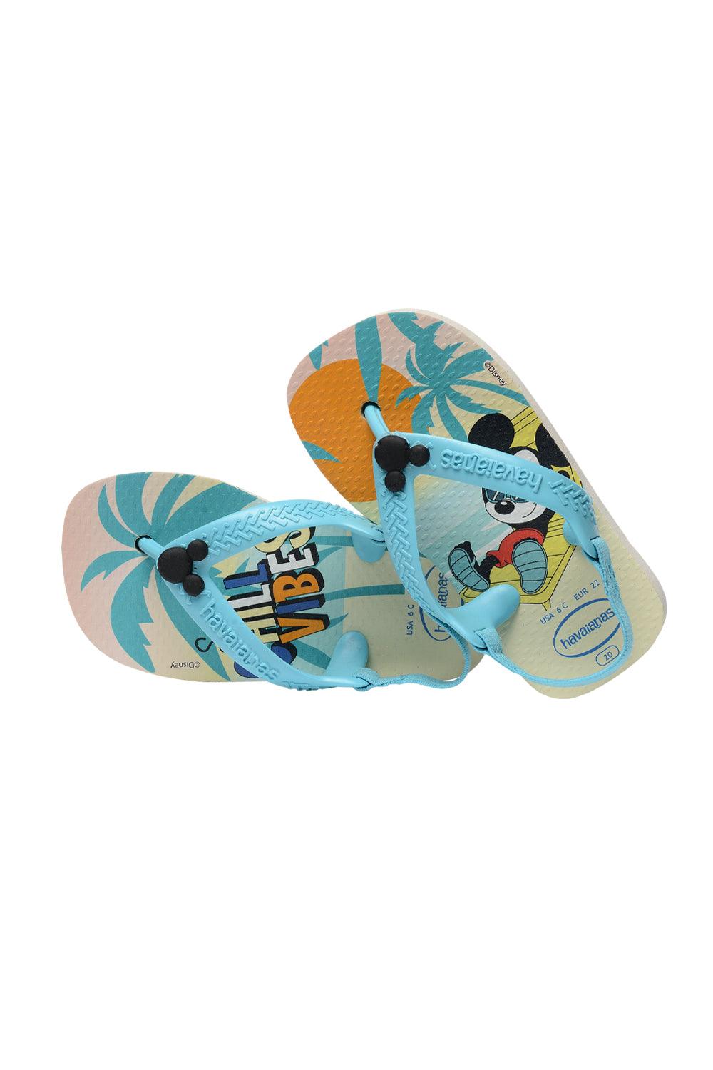 Havaianas-Baby Disney Classic Beige Straw/Blue-Sandalet & Terlik-5-Milagron.com