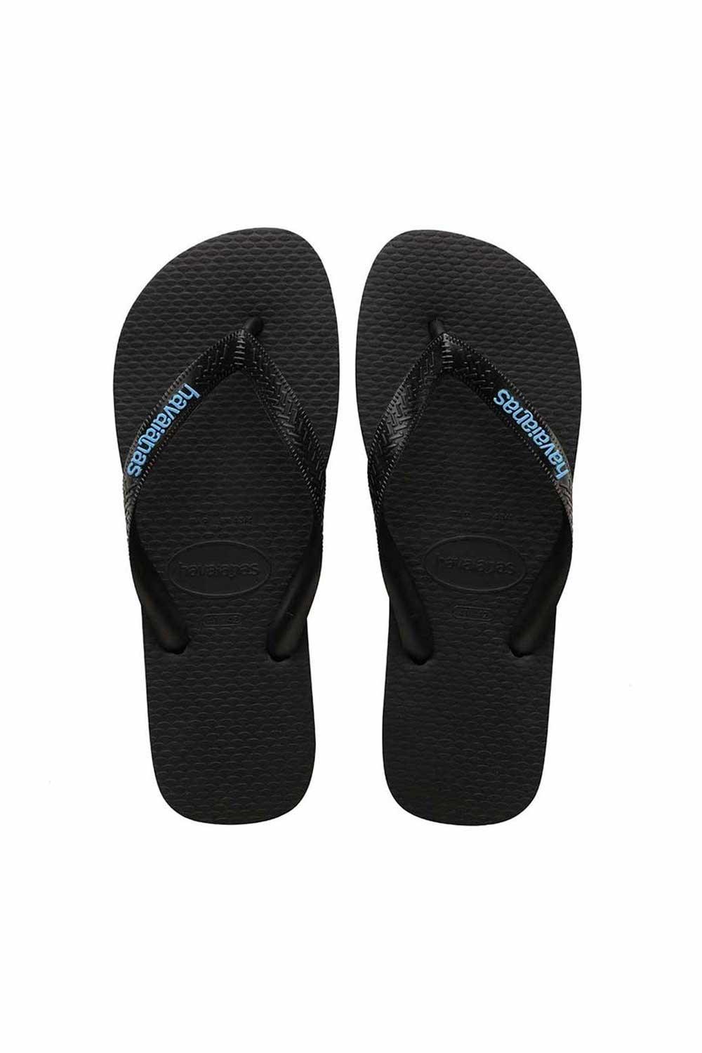 Havaianas-Logo Filette Black/Black/Turquoise-Sandalet & Terlik-1-Milagron.com