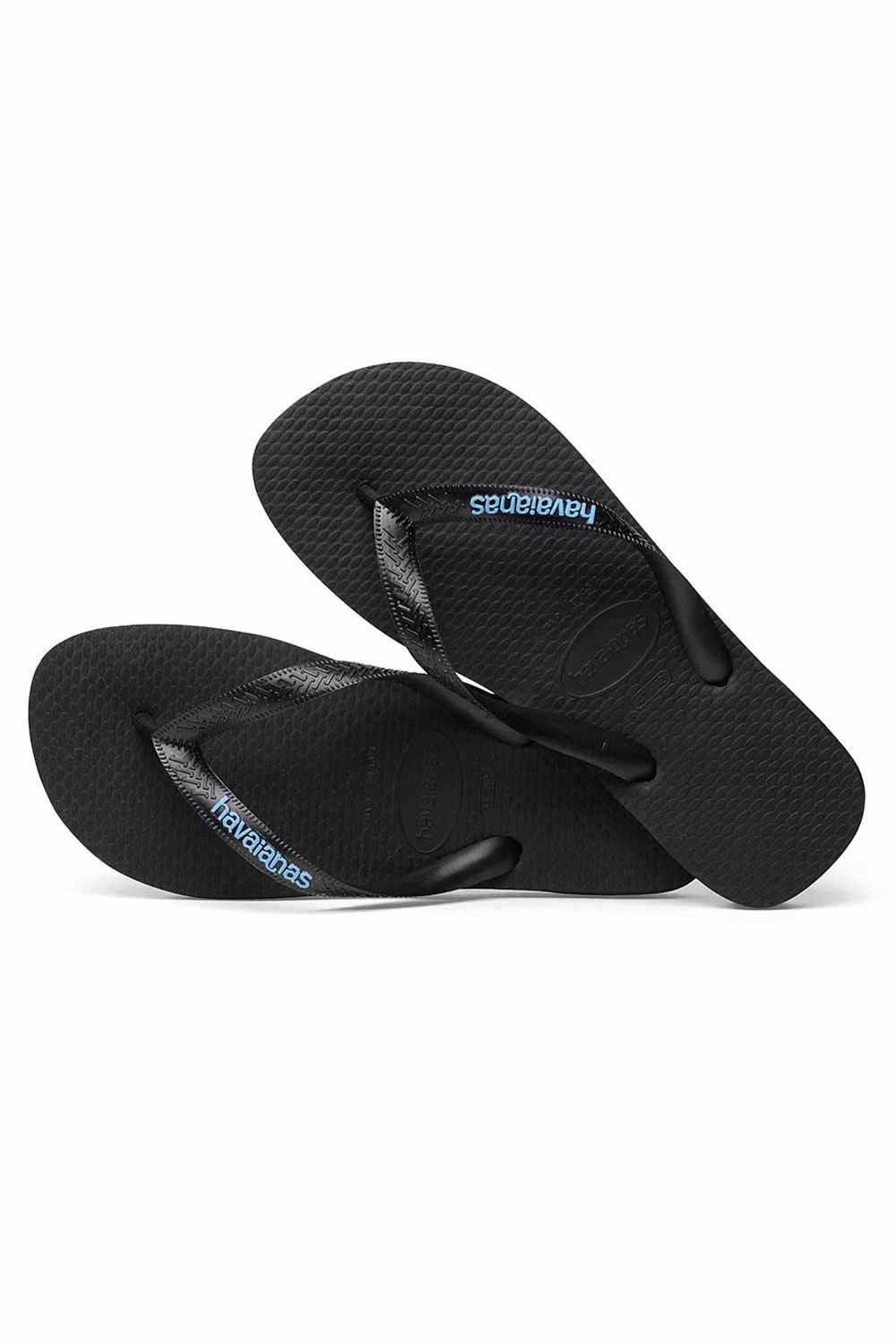 Havaianas-Logo Filette Black/Black/Turquoise-Sandalet & Terlik-2-Milagron.com
