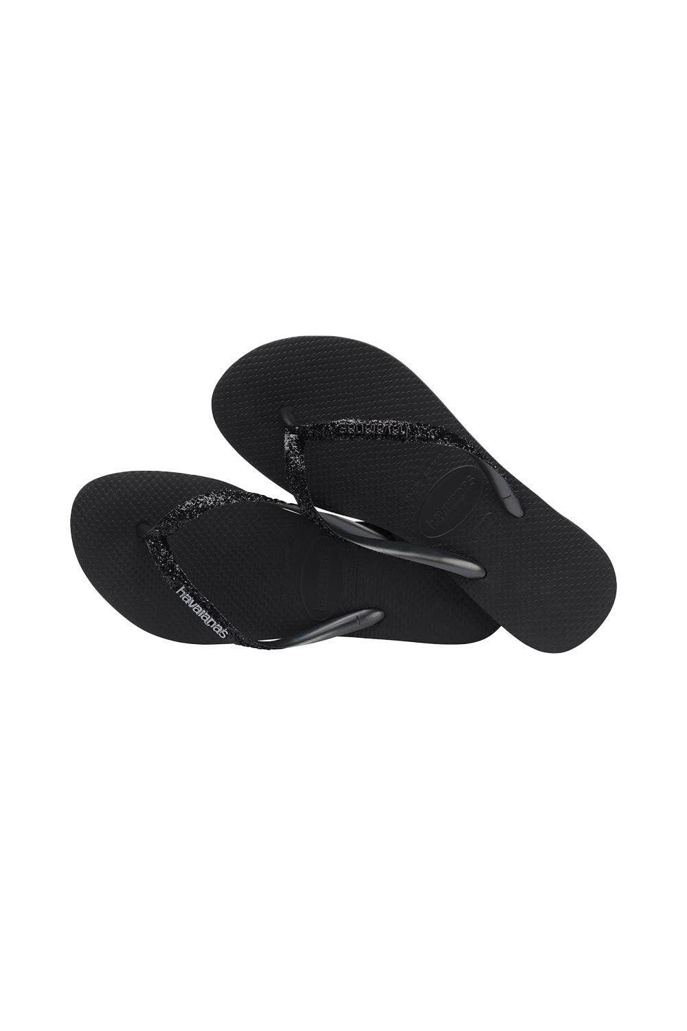 Havaianas-Slim Glitter II Black-Sandalet & Terlik-2-Milagron.com