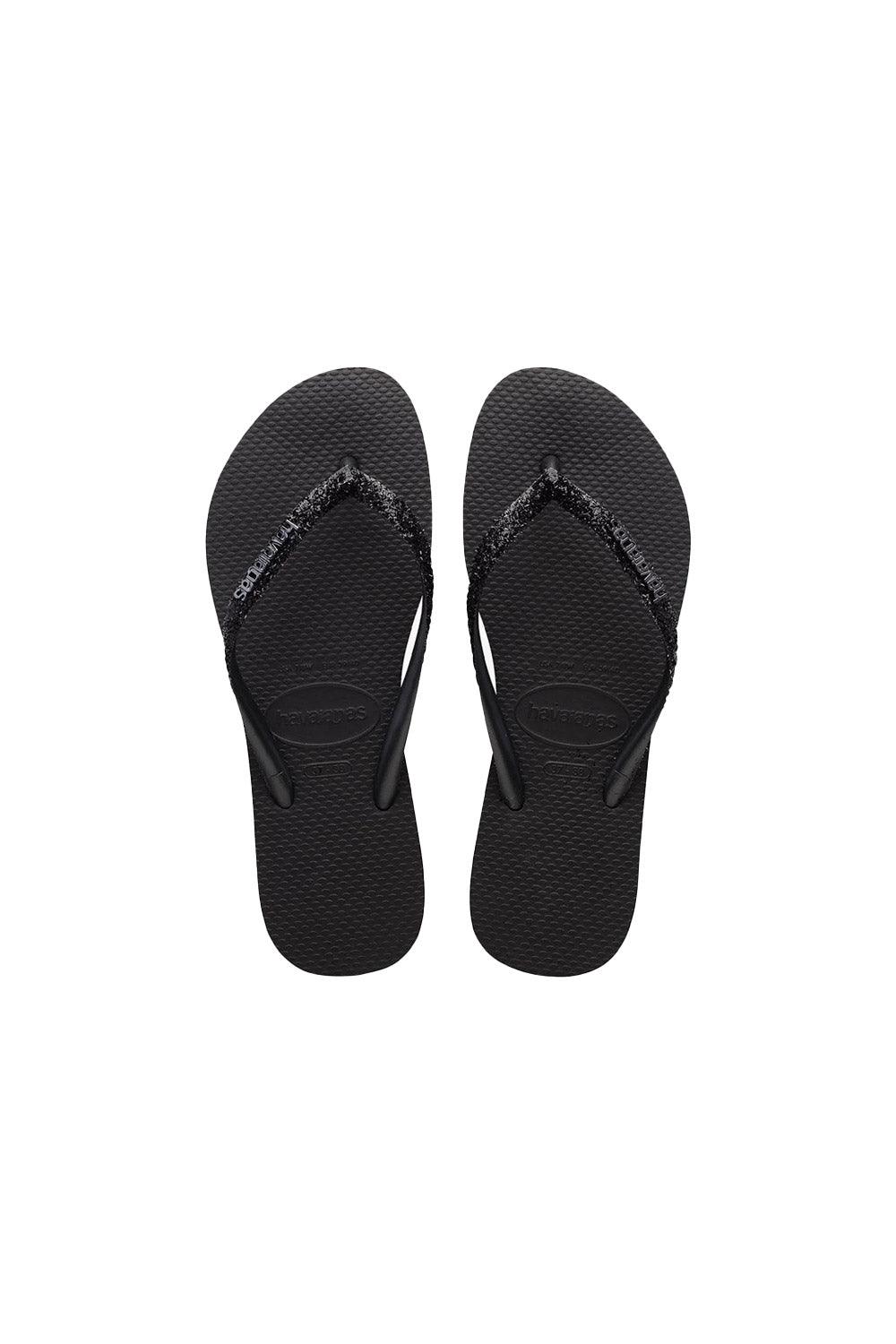 Havaianas-Slim Glitter II Black-Sandalet & Terlik-3-Milagron.com