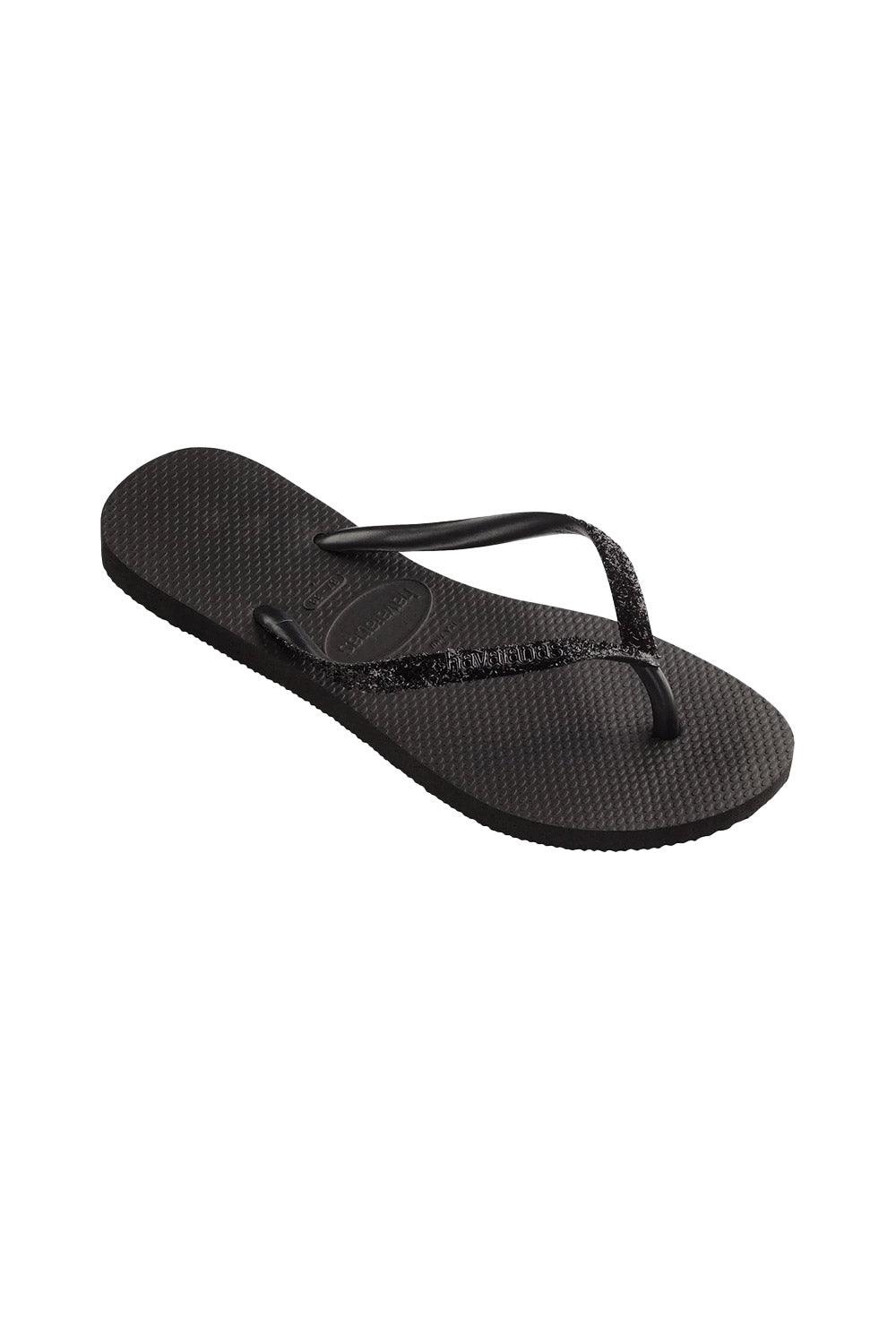 Havaianas-Slim Glitter II Black-Sandalet & Terlik-4-Milagron.com