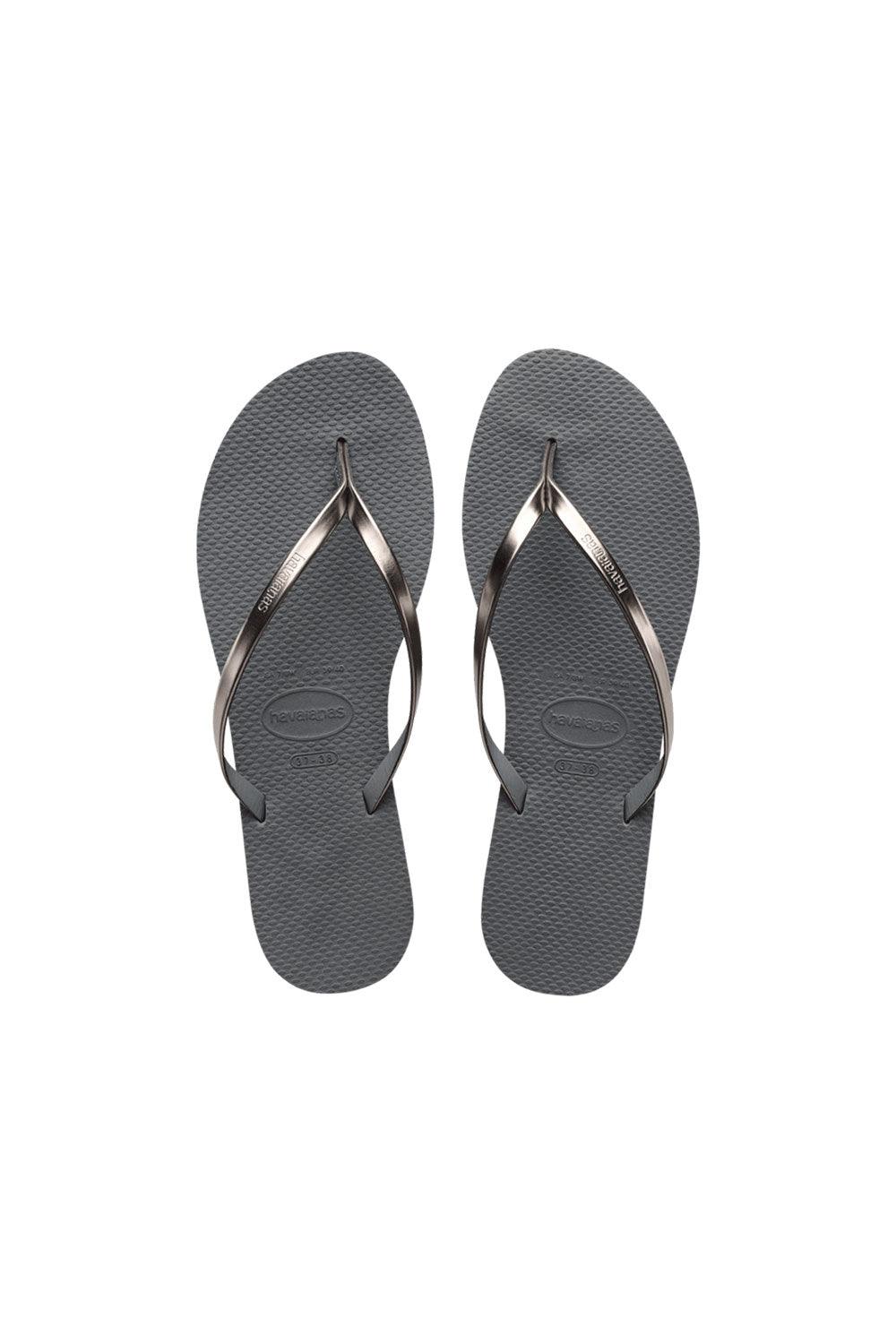 Havaianas-You Metallic Grey Steel-Sandalet & Terlik-2-Milagron.com