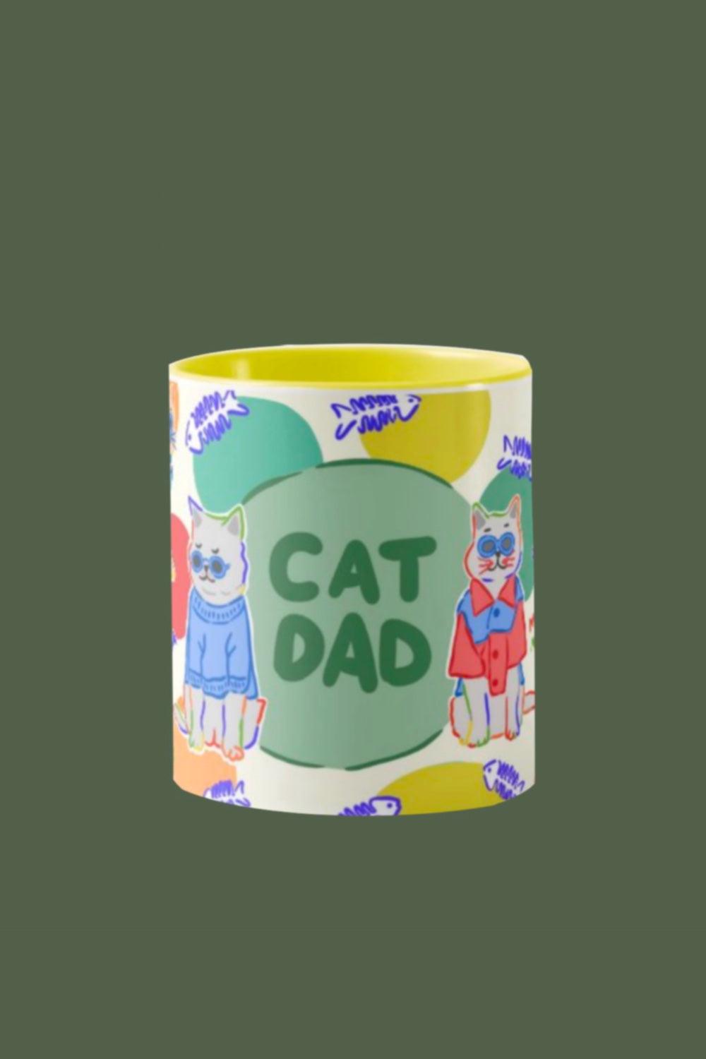 Hello Melody-Cat Dad Kupa-Bardak-1-Milagron.com