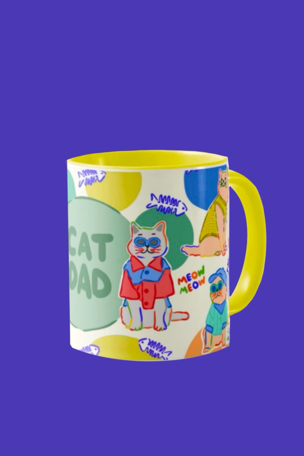 Hello Melody-Cat Dad Kupa-Bardak-3-Milagron.com