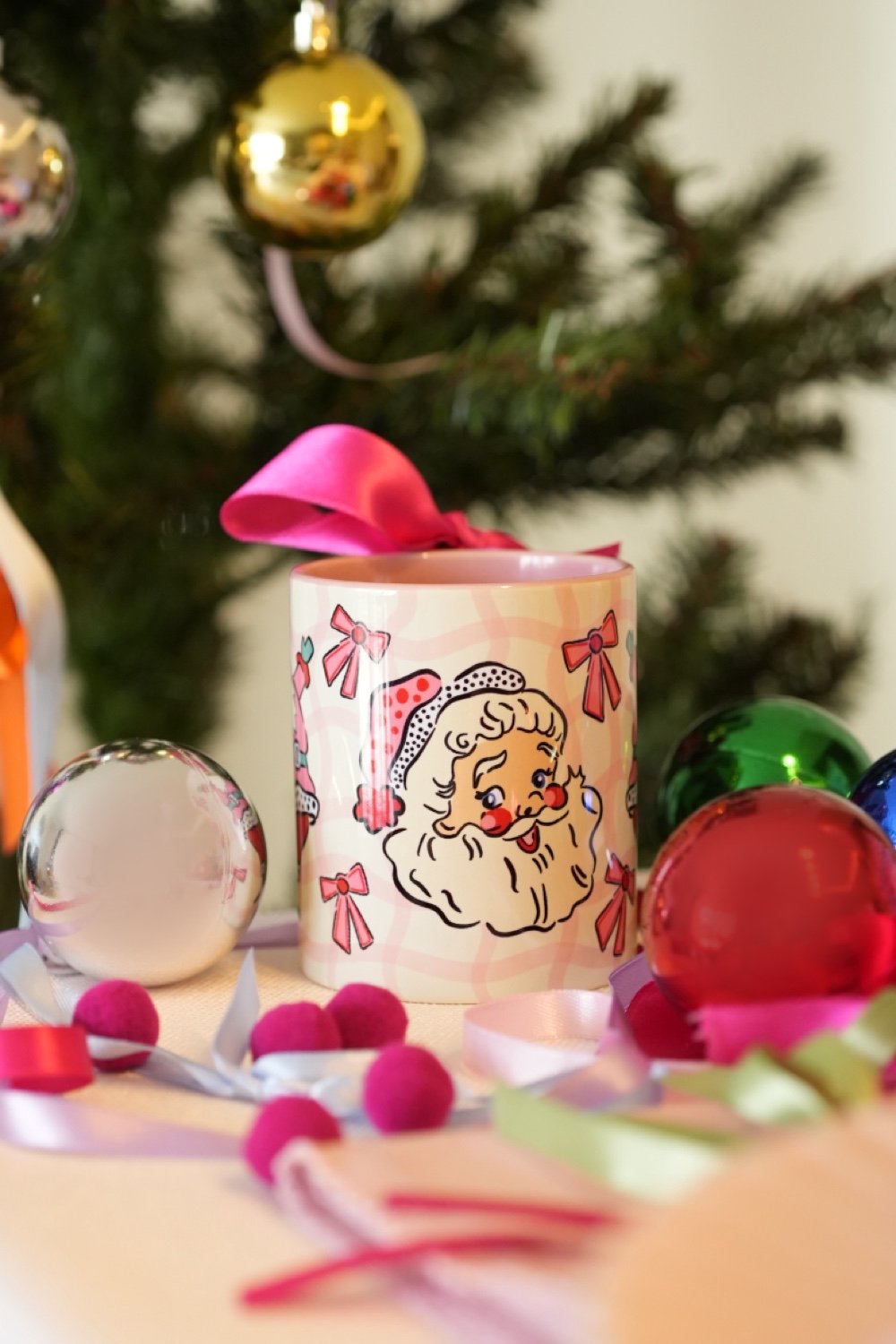 Hello Melody-Pink Santa Kupa-Bardak-3-Milagron.com