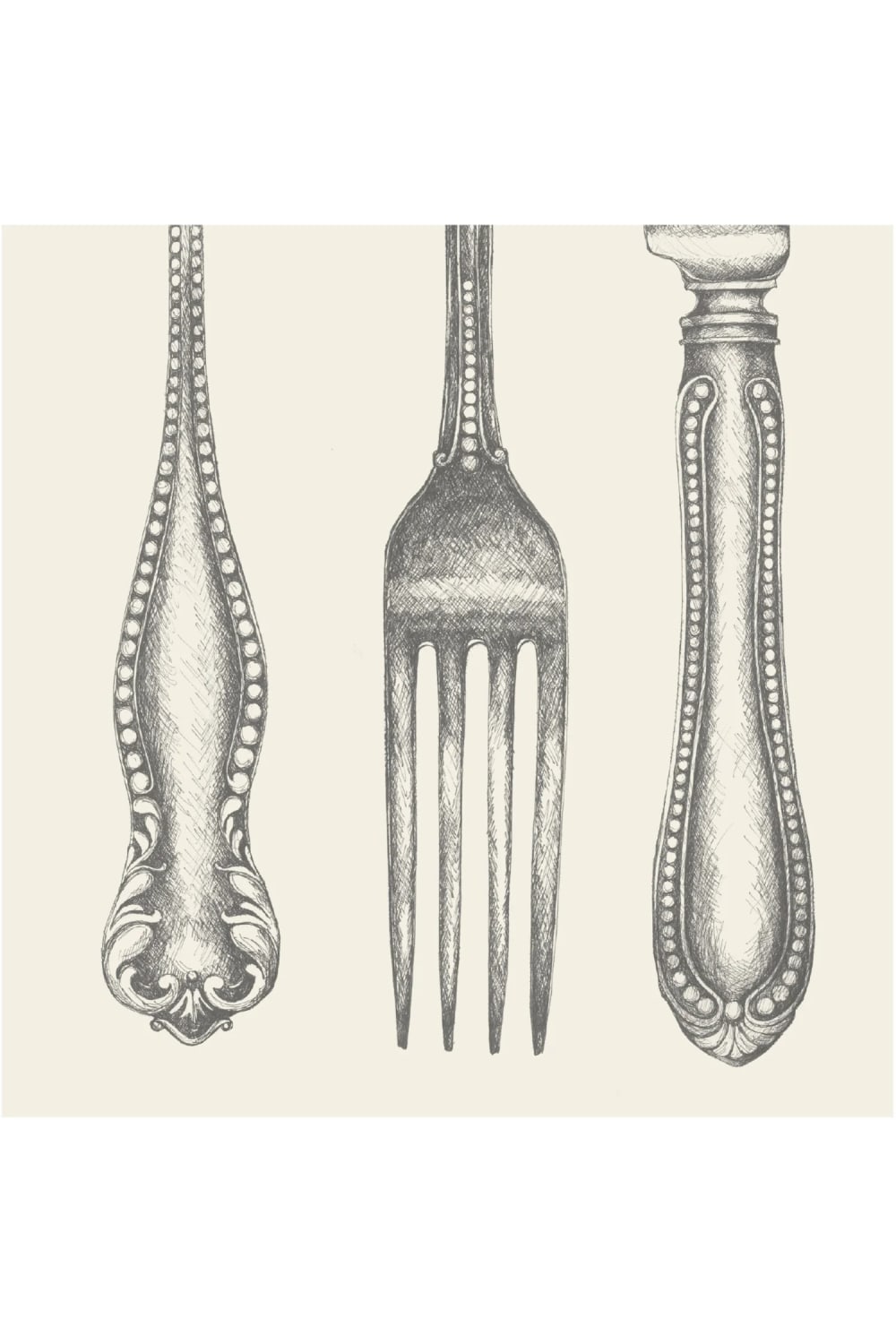 Classic Cutlery Cocktail Napkin - Pack Of 20 - 0