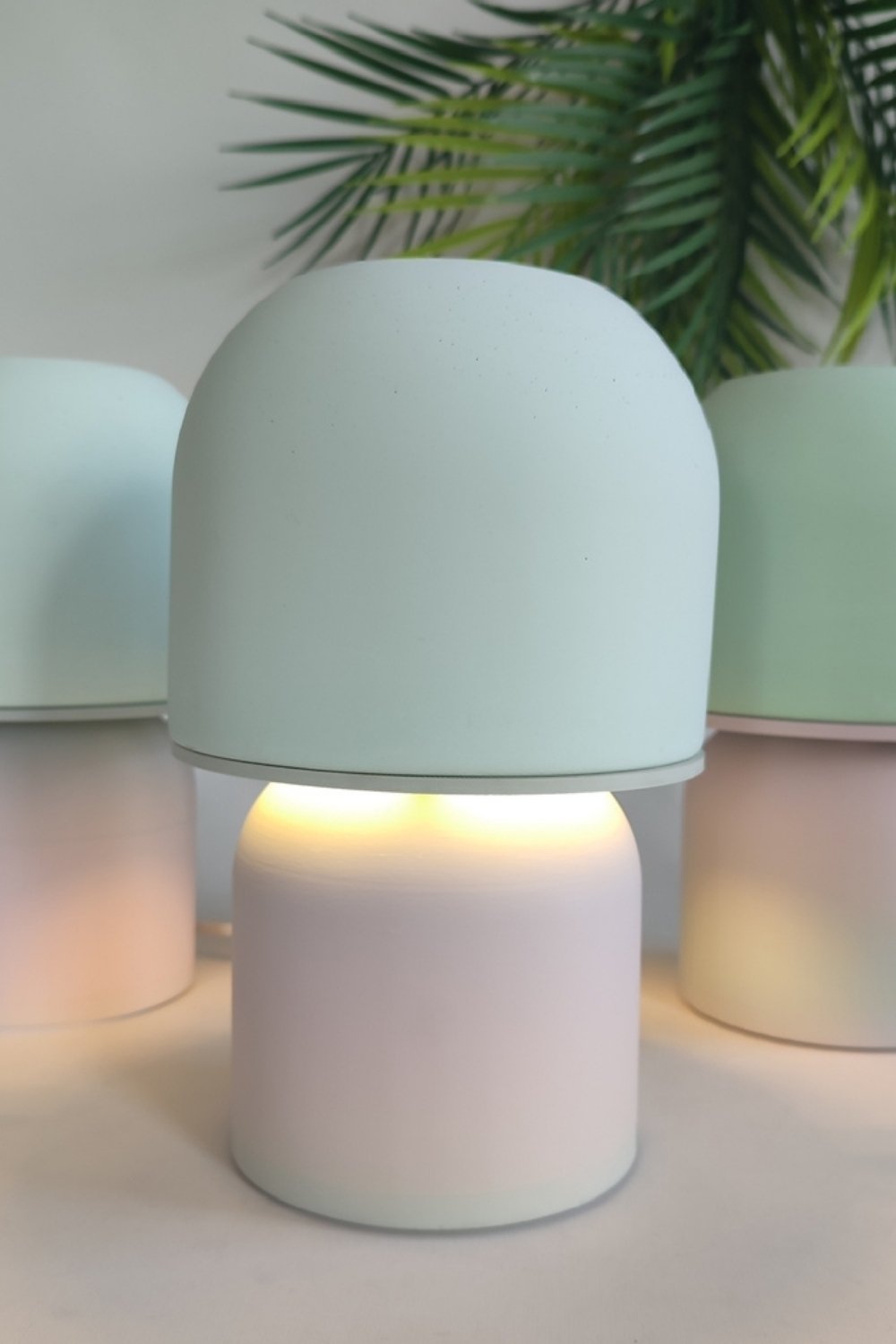 Hgo Atelier-Pink & Mint Mantar Abajur-Abajur-4-Milagron.com