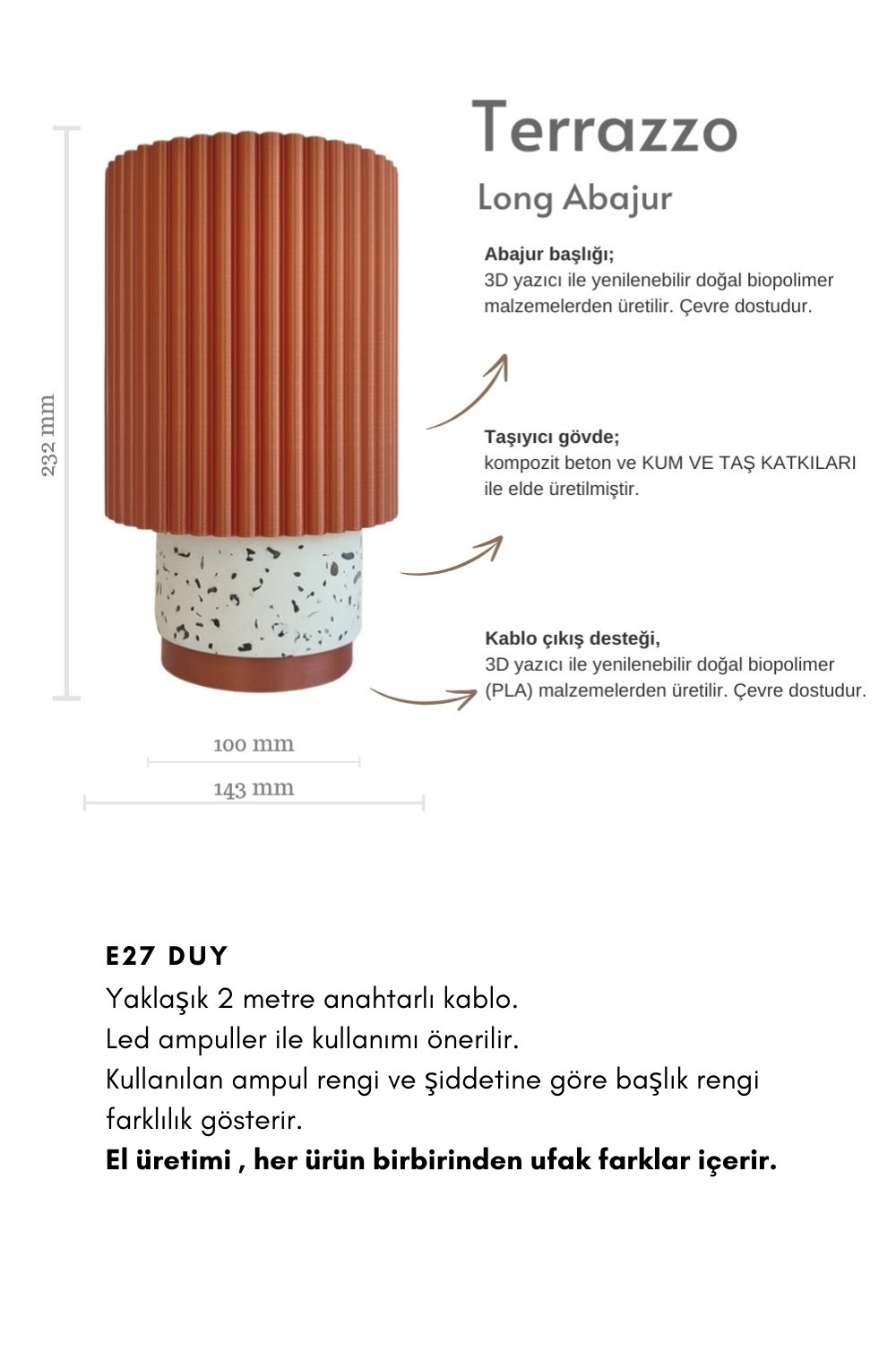 Hgo Atelier-Terrazzo Long Abajur-Abajur-7-Milagron.com