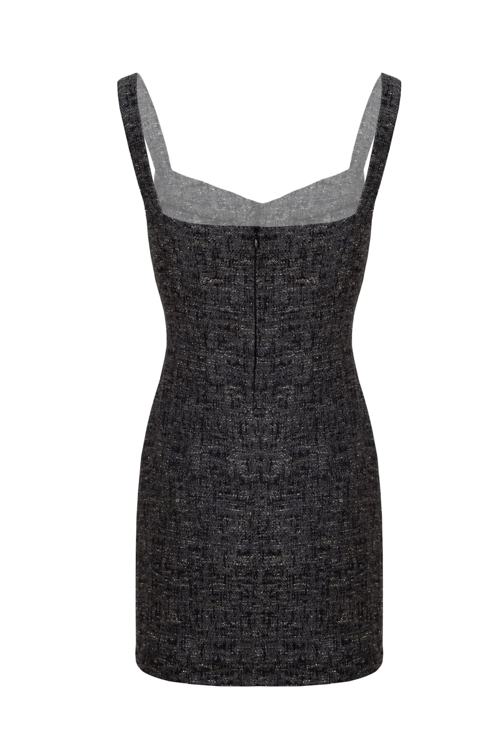 Hip + Happen-Ela Mini Gri Elbise-Top-2-Milagron.com